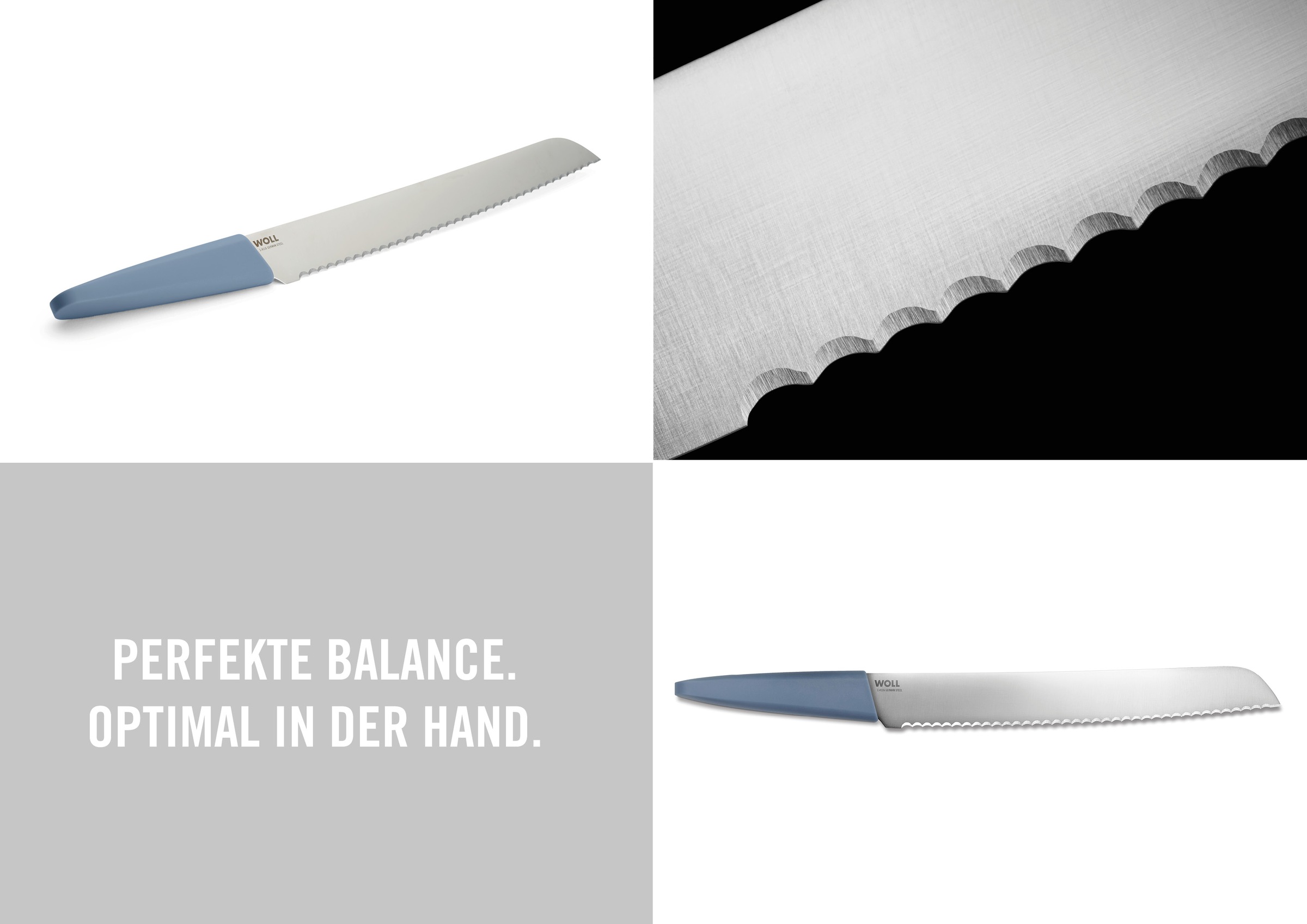 WOLL Brotmesser »Cutting Edge« aus deutschem Edelstahl gemäß DIN 1.4116