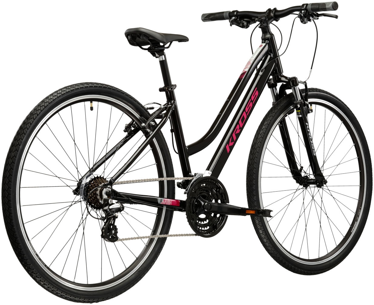 Kross Crossrad »Crossrad Damen 28" Evado 2.0 schwarz 21 Gänge« 21 Gang Shimano ALTUS M310 Schaltwerk Kettenschaltung