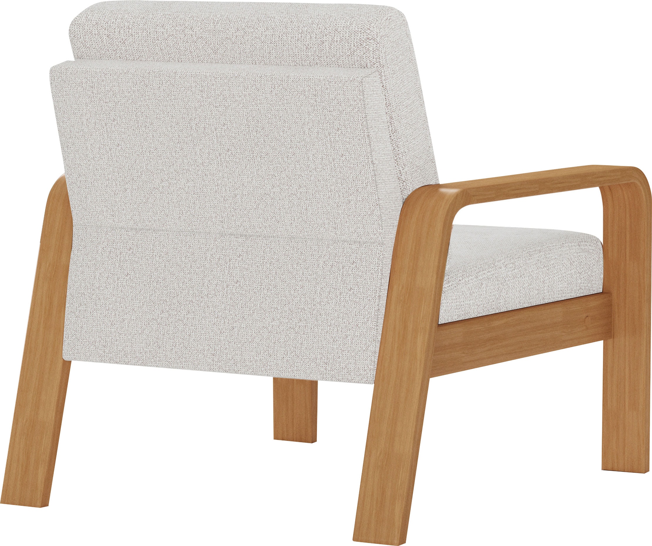 sit&more Sessel »Kolding«, Armlehnen aus eichefarbigem Buchenholz, verschiedene Bezüge und Farben