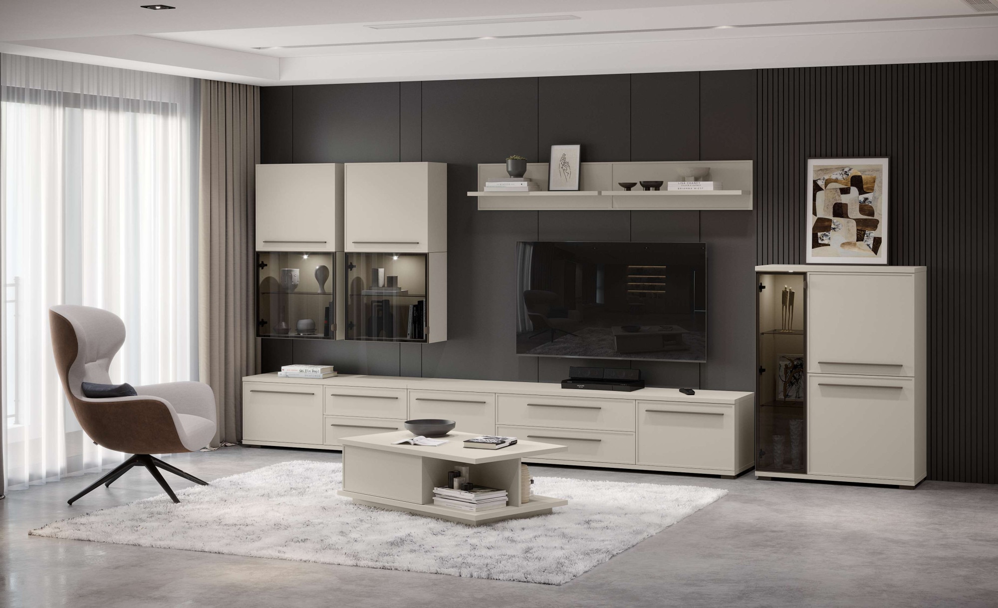 PLACES OF STYLE Wandregal »Opera Schwebendes Regal, Wandkonsole, Wandboard« UV lackiert, Ablageboden, Wandmontiert,  Breite 90 oder 120 cm