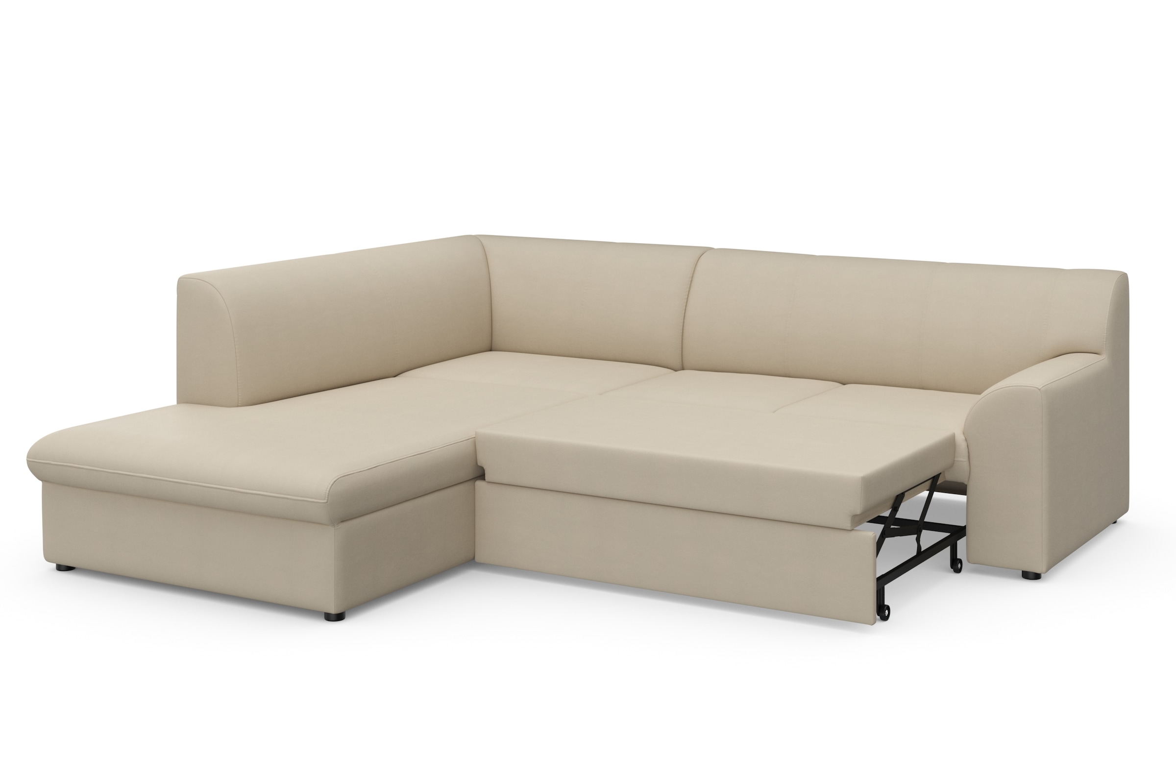 DOMO collection Ecksofa »Topper zeitlos elegant, kompakte Stellmaße, OTTOs Choice, L-Form«, mit Ottomane, wahlweise mit Schlaffunktion