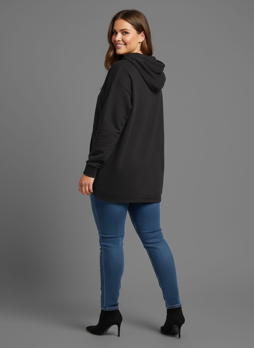 Laura Scott CURVE Kapuzensweatshirt im Oversized Look aus weicher Baumwolle – GROSSE GRÖSSEN