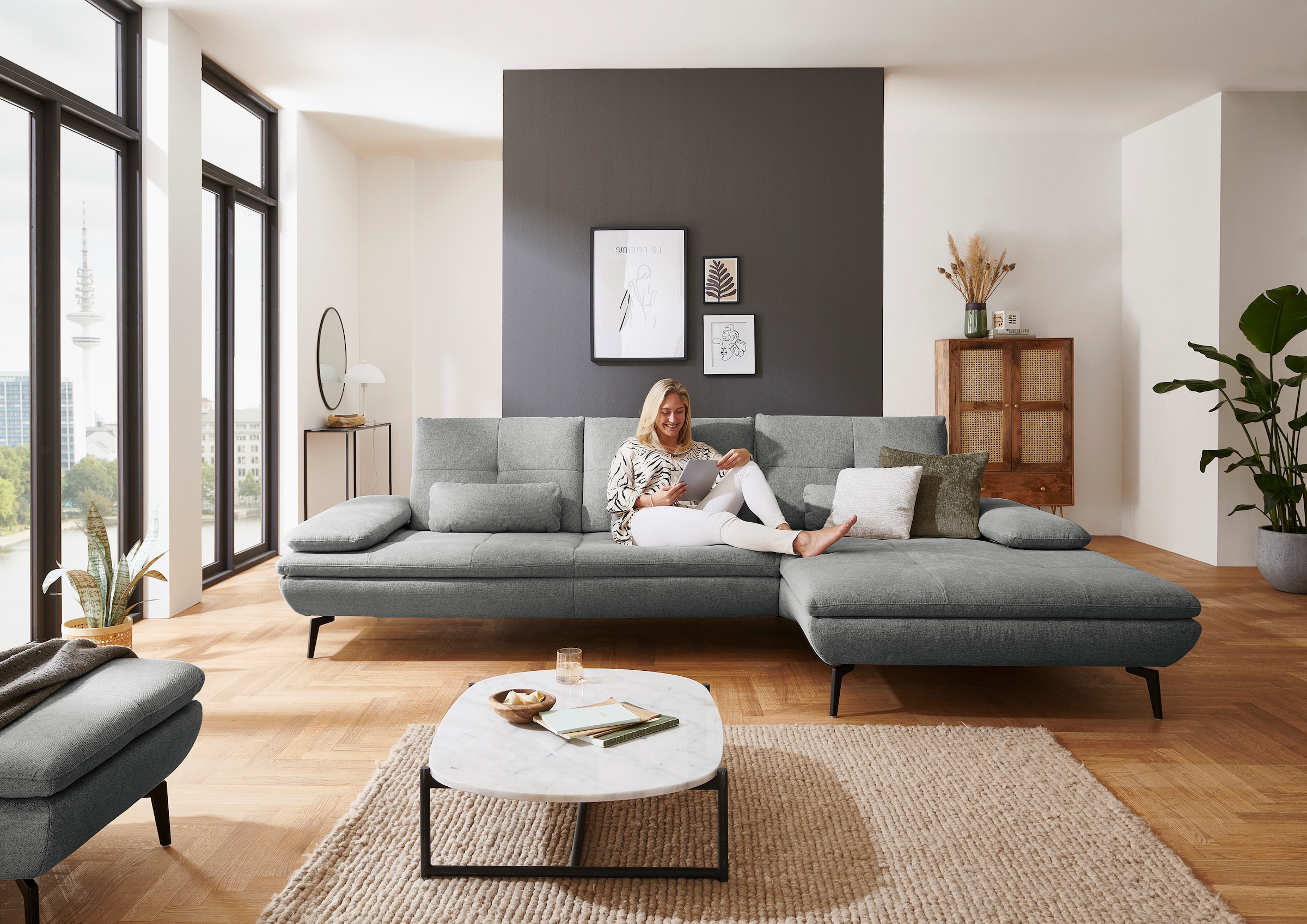 Die PlanBar Ecksofa »MP-IN23002 L-Form«, (2 St.), wahlweise mit Armteil- un günstig online kaufen