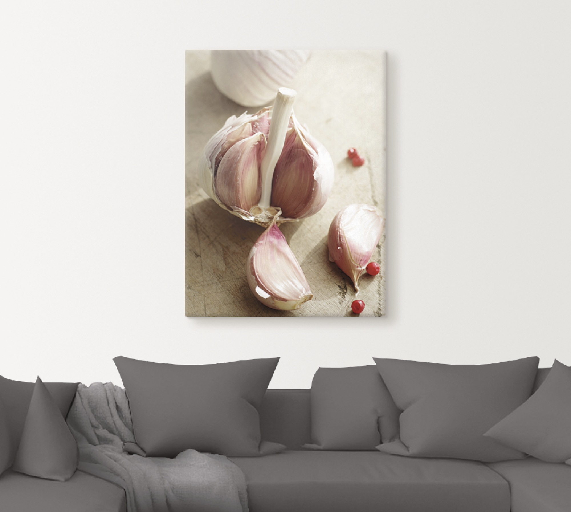 Artland Leinwandbild »Frisches aus der Knoblauch Knolle«, Lebensmittel, (1 günstig online kaufen