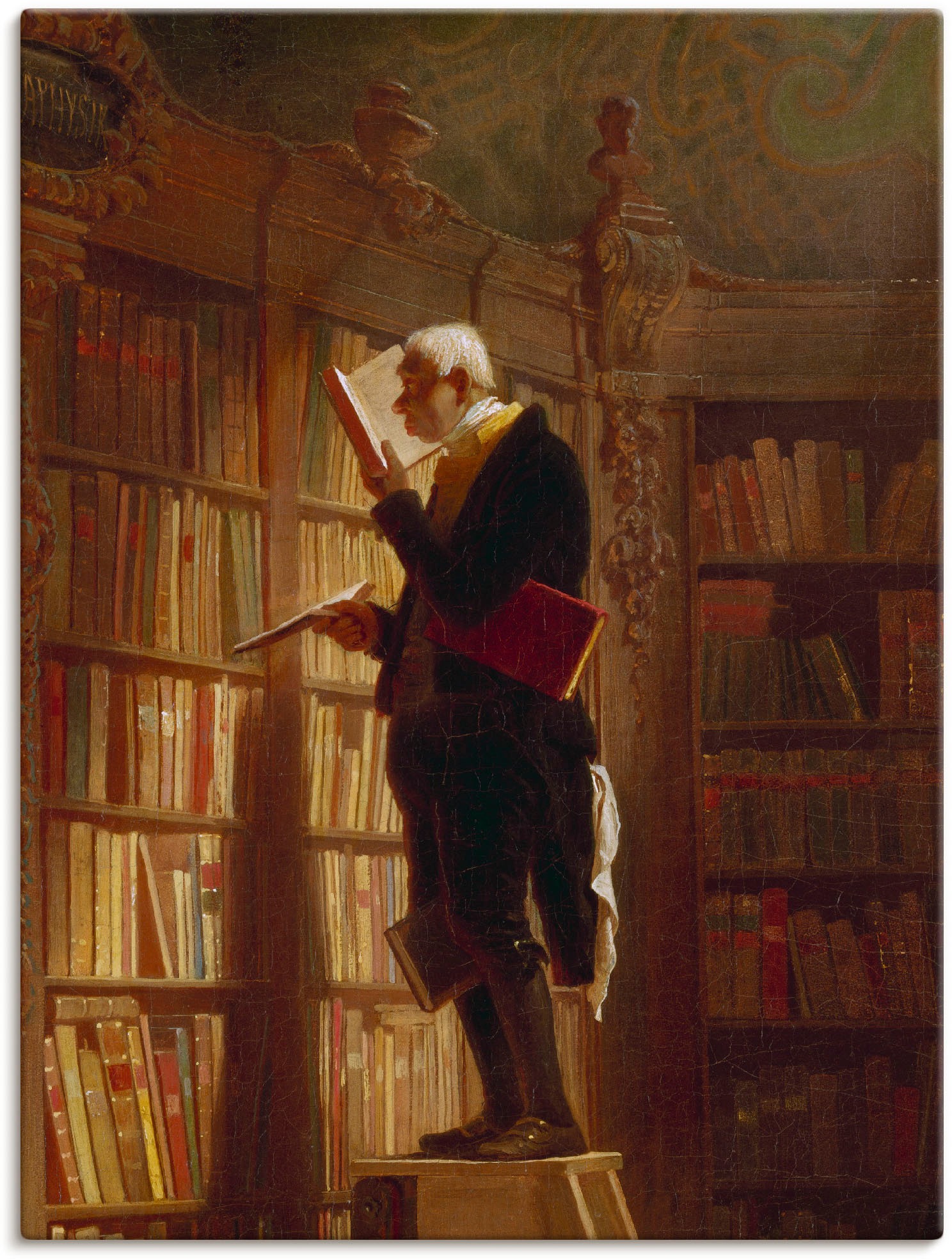 Artland Wandbild »Der Bücherwurm (Detail). Um 1850«, Mann, (1 St.), als Lei günstig online kaufen