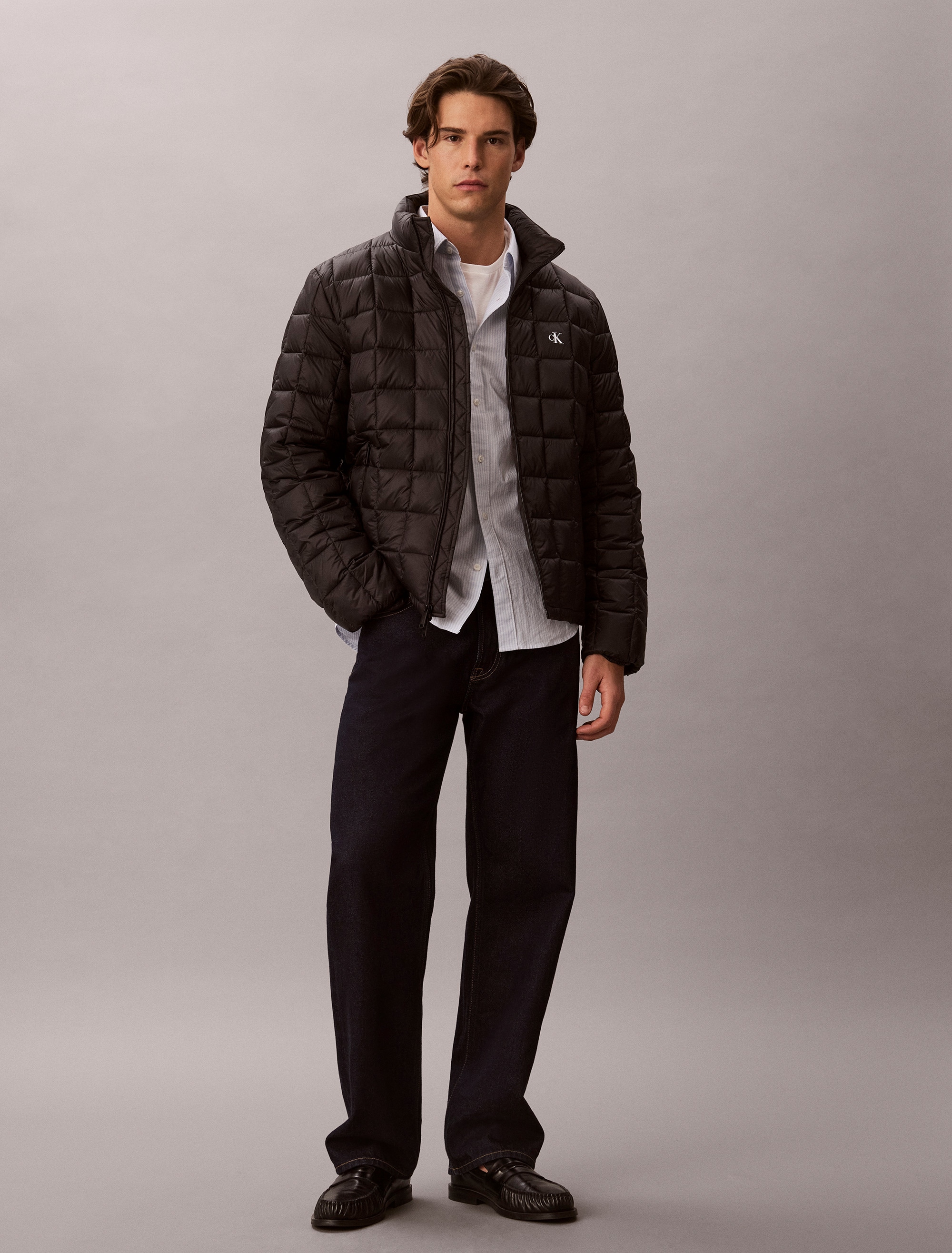 Calvin Klein Steppjacke Stehkragen, 2-Wege-Zipper, modische Steppung