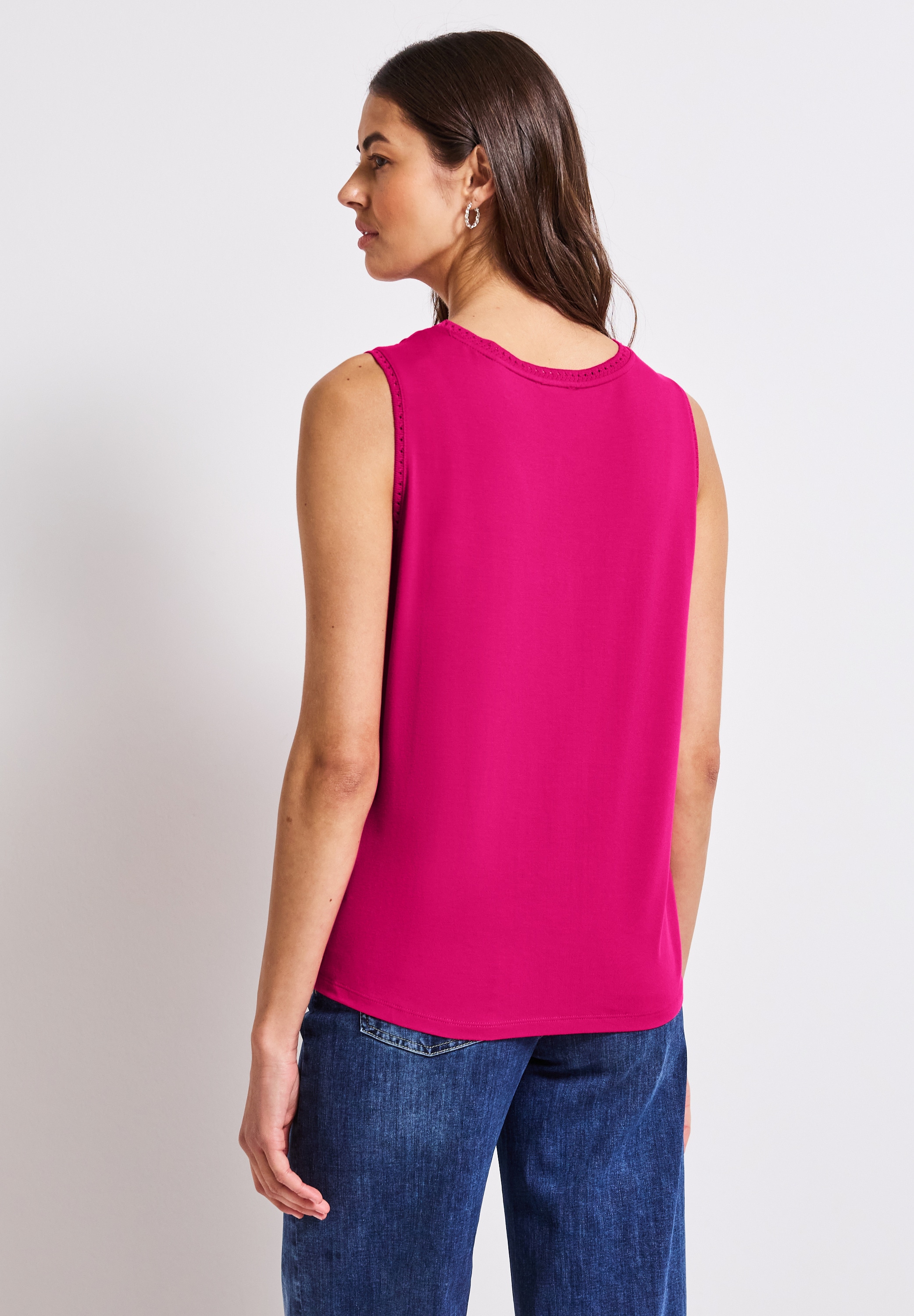 STREET ONE Shirttop mit Häkel Details