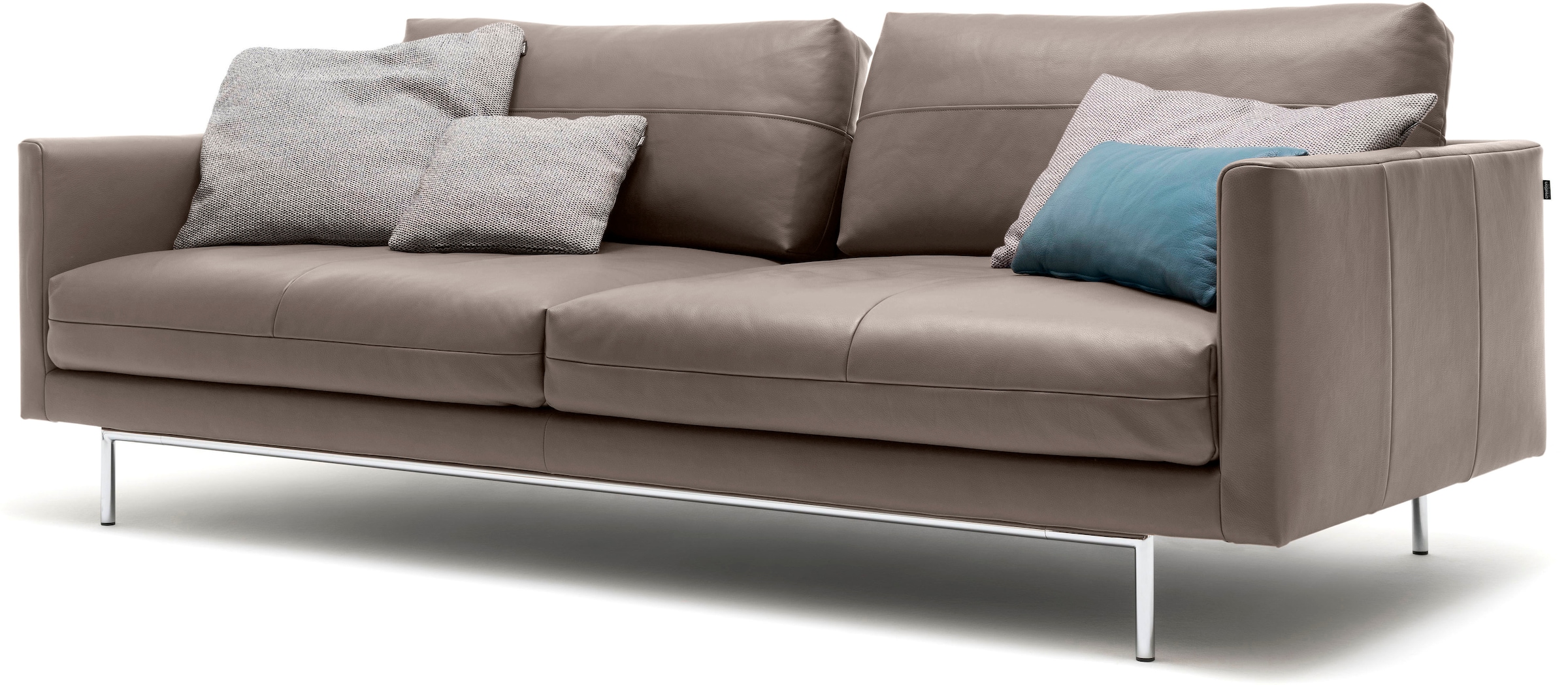Creation BY ROLF BENZ 3-Sitzer »CR.414, Designsofa, edles Sofa, Loungesofa, Ledersofa, klares Design«, aus Leder oder Chenille, erstklassiger Sitzkomfort, legere Polsterung