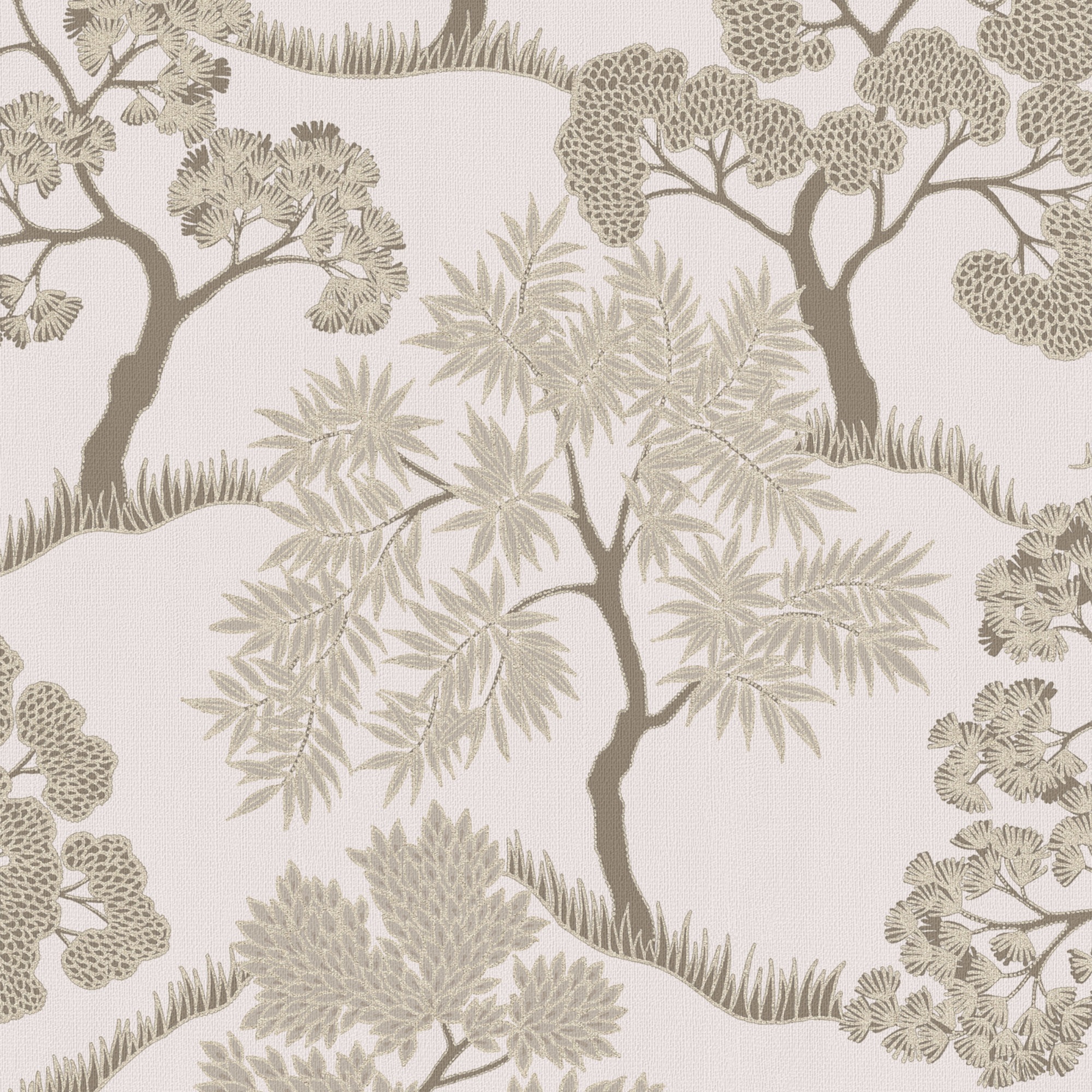 Sublime Vliestapete »TREES NATURAL GOLD« floral geprägt Design Tapeten