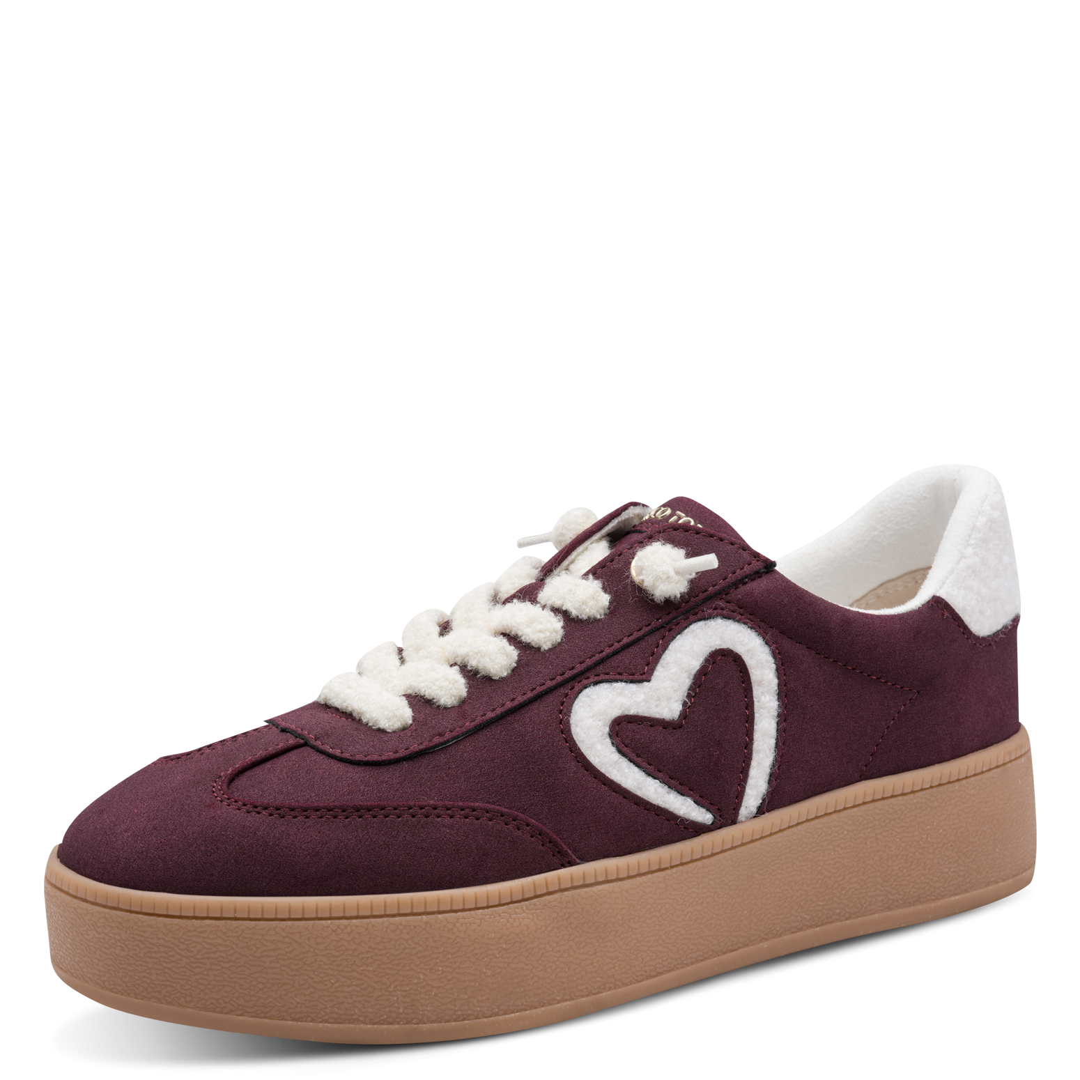MARCO TOZZI Slip-On Sneaker  Freizeitschuh, Plateausneaker, Slipper mit Plüsch-Herz