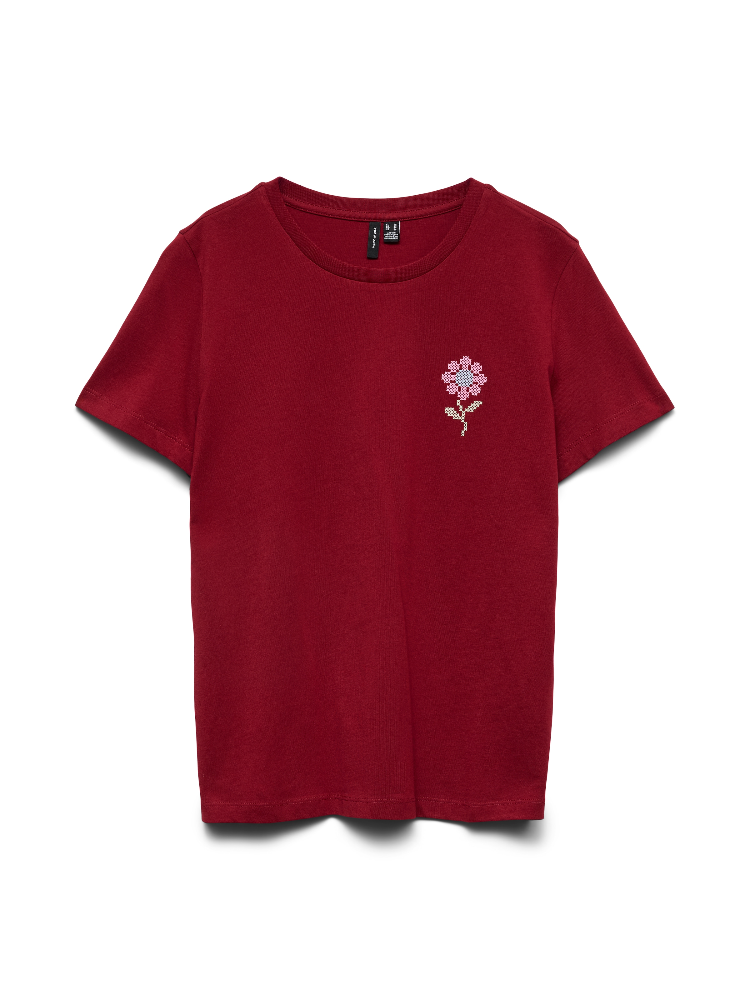 Vero Moda Kurzarmshirt »VMAGNES SS TOP BOX JRS« Baumwolle, regular fit