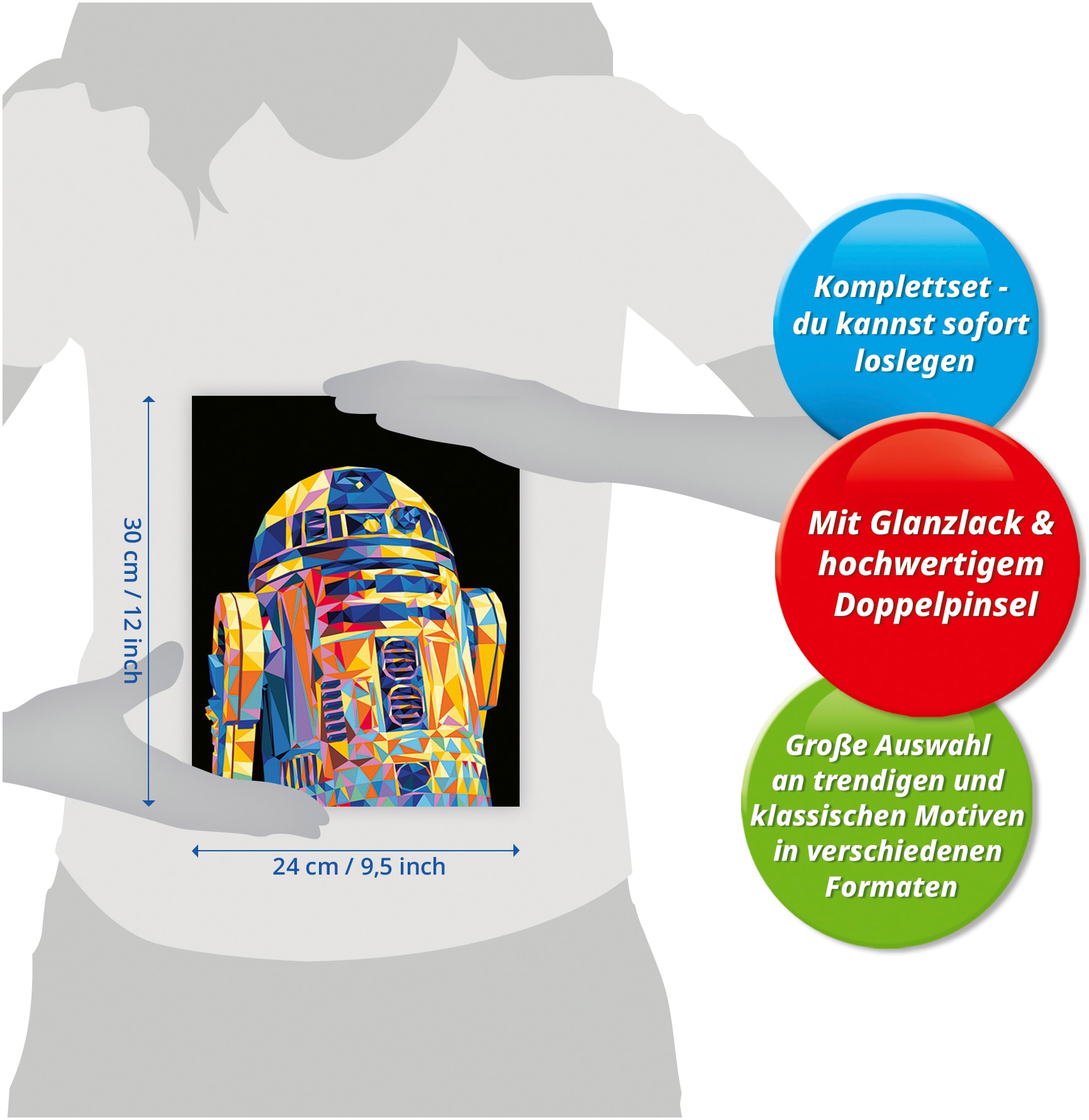 Ravensburger Malen nach Zahlen »CreArt, Star Wars - R2-D2«, Made in Europe
