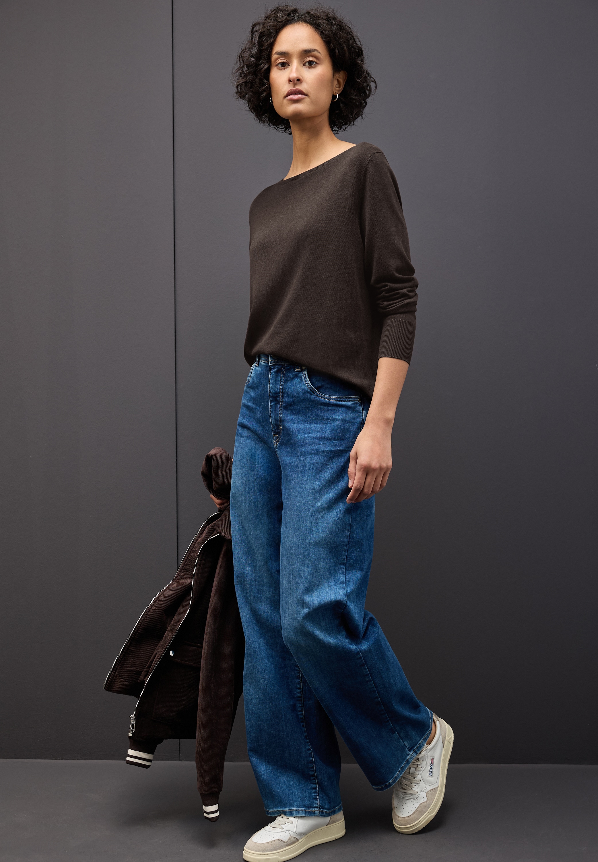 STREET ONE Strickpullover, mit U-Boot-Ausschnitt