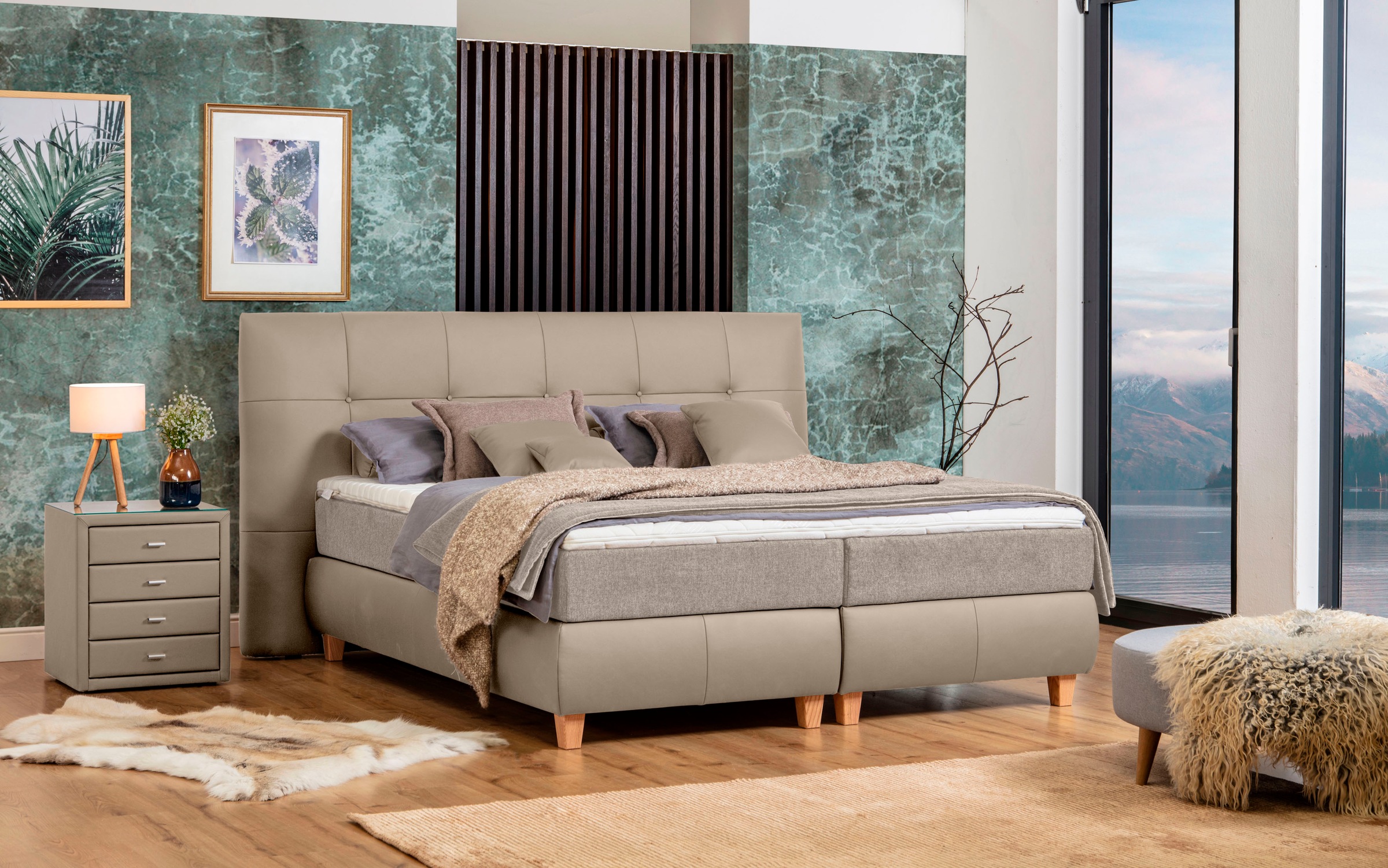 alina Boxspringbett »Luella«, ADA trendline Boxspringbett, inkl. Matratze u günstig online kaufen