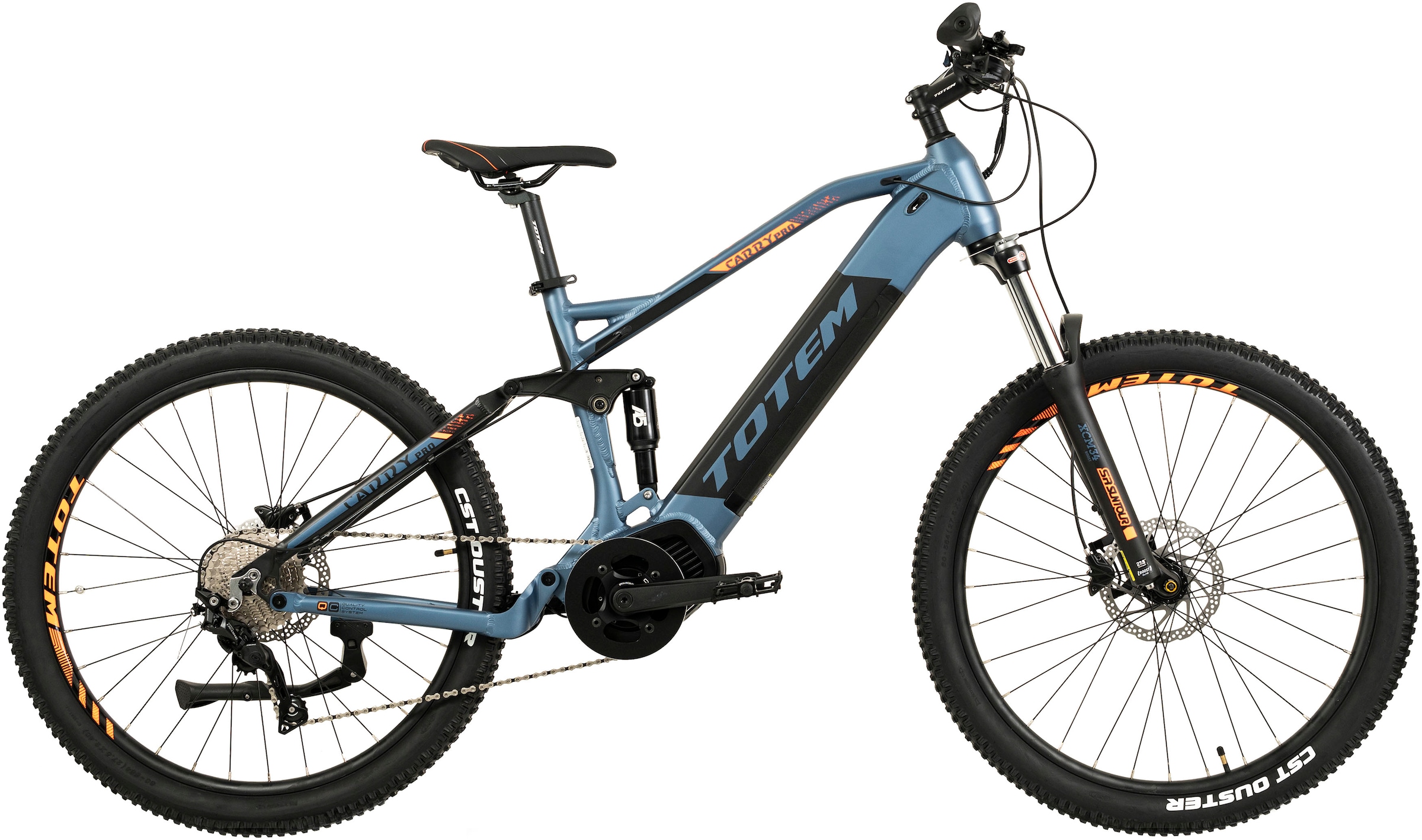 TOTEM E-Bike »Carry Pro«, 10 Gang, Shimano, Deore, Mittelmotor 250 W, Pedelec, Elektrofahrrad für Damen u. Herren, MTB