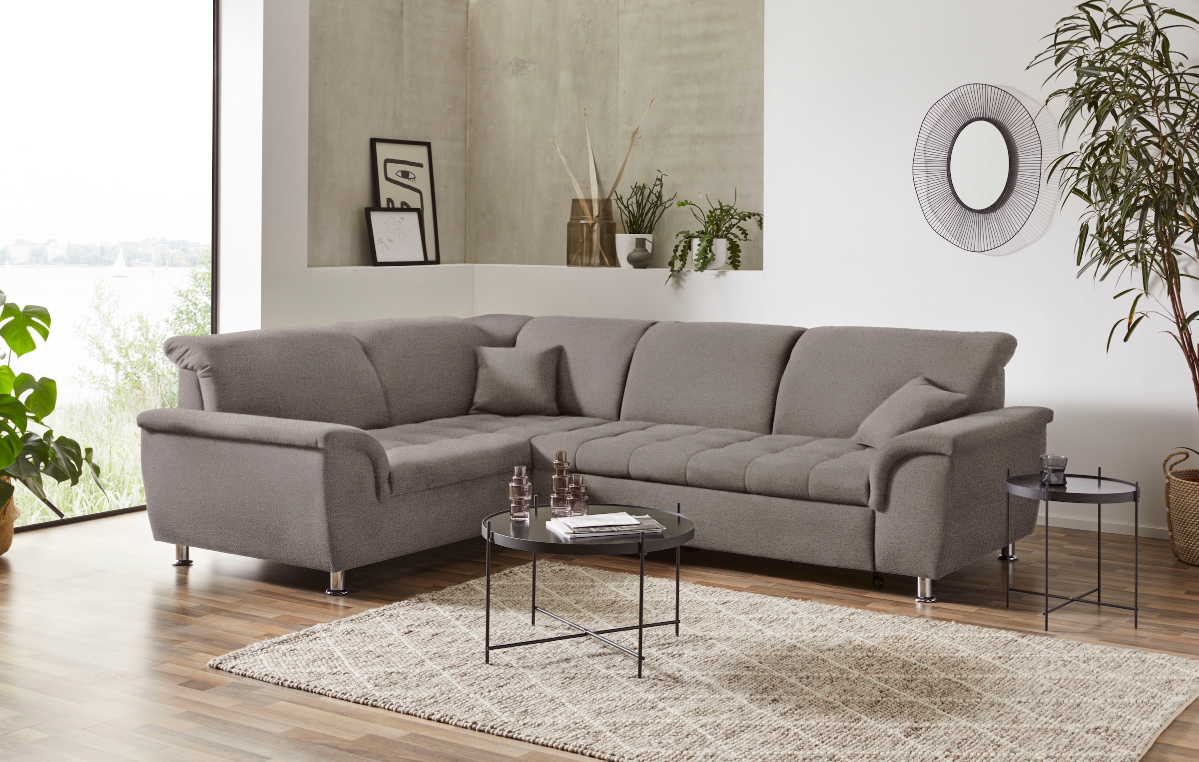 DOMO collection Ecksofa »Franzi L-Form«, wahlweise mit Kopfteilverstellung (dann Breite: 275 cm)