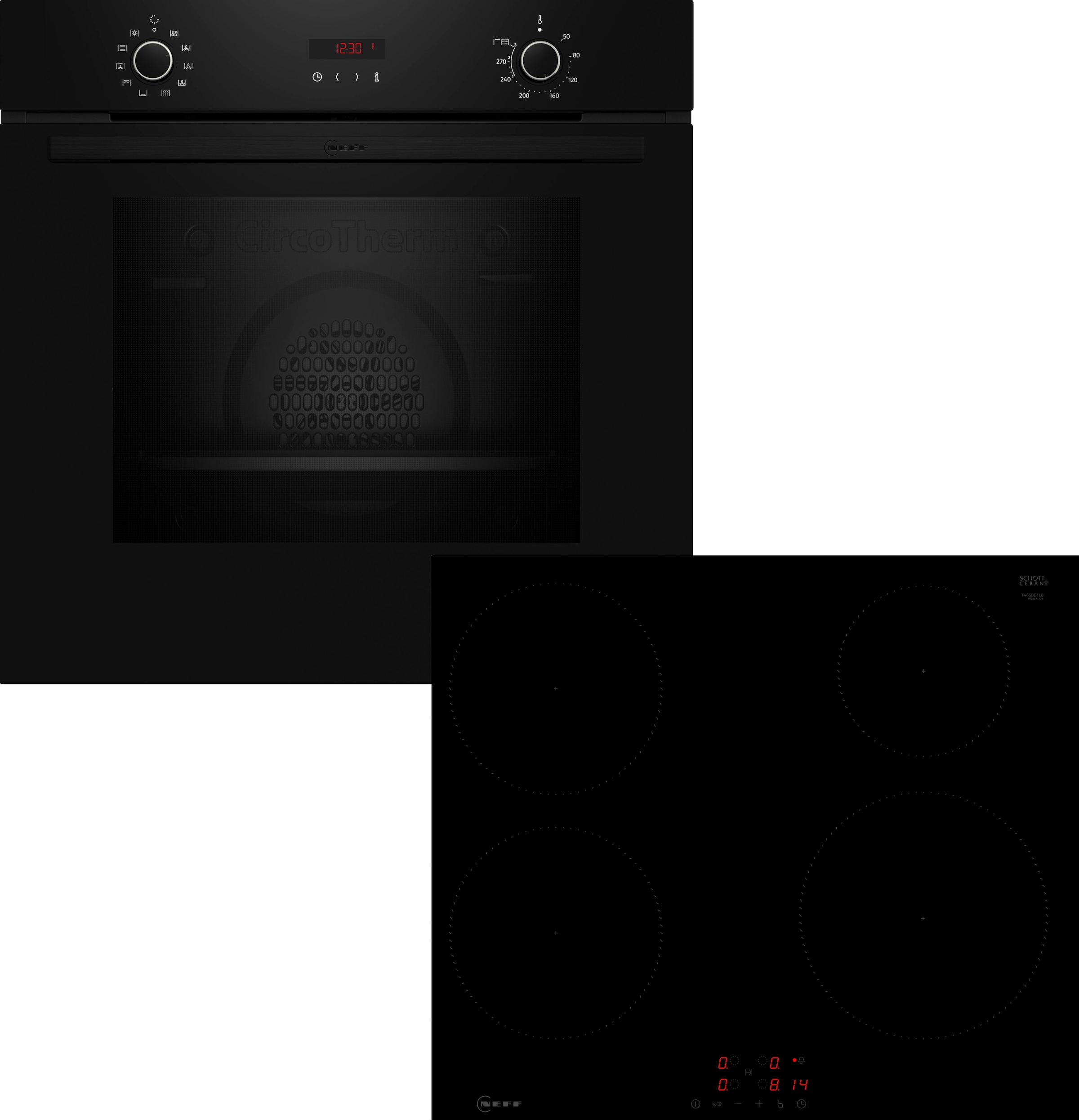 NEFF Backofen-Set »B2CCG6AK3«, mit Teleskopauszug nachrüstbar, Pyrolyse-Sel günstig online kaufen