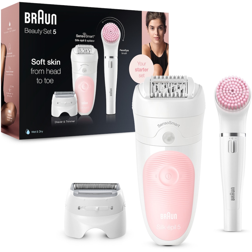 Braun Epilierer »Silk-épil Deluxe Beauty-Set 5-895«, 4 St. Aufsätze