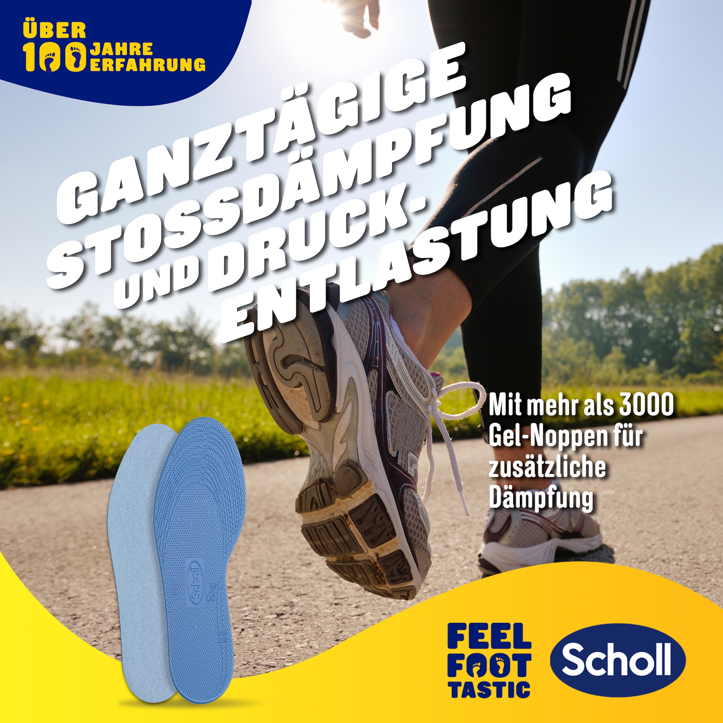 Scholl Einlegesohlen »stoßdämpfende Einlegesohlen«, (Packung, extra dünn, 1 Paar)