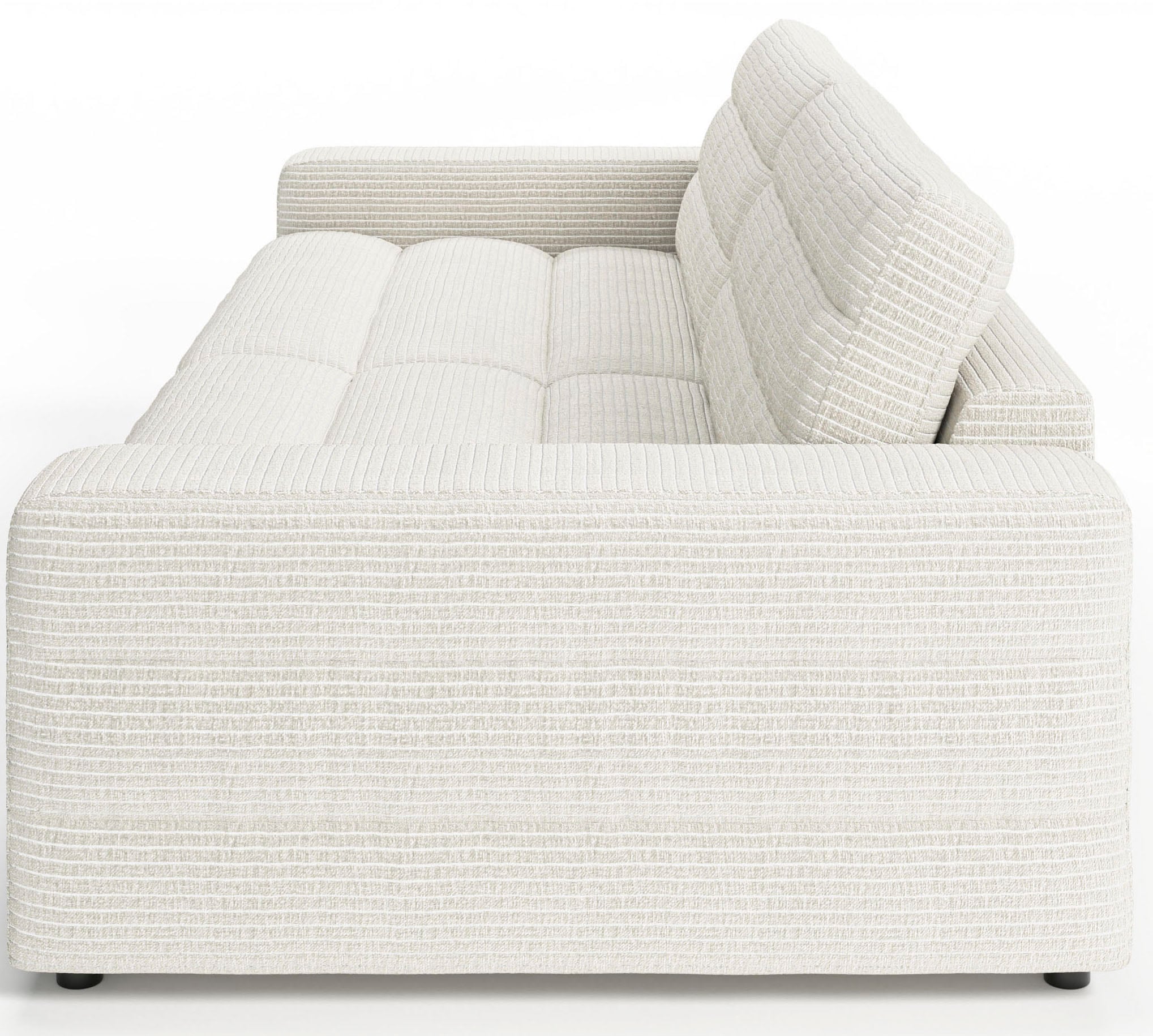 3C Candy Big-Sofa »Stripes Megasofa, tolle Verarbeitungsdetails, bequem und komfortabel«, Lose Rückenkissen, mit feiner Quersteppung