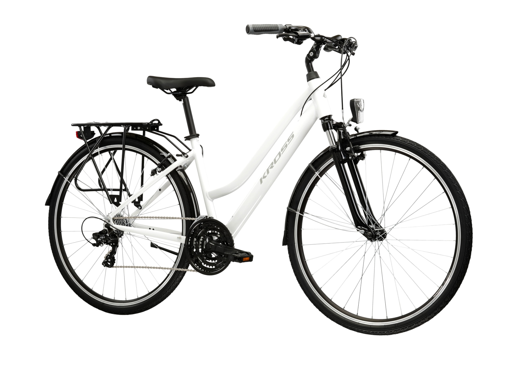 Kross Trekkingrad »Trans 1.0 weiß« 21 Gang Shimano TOURNEY TY300 Schaltwerk Kettenschaltung