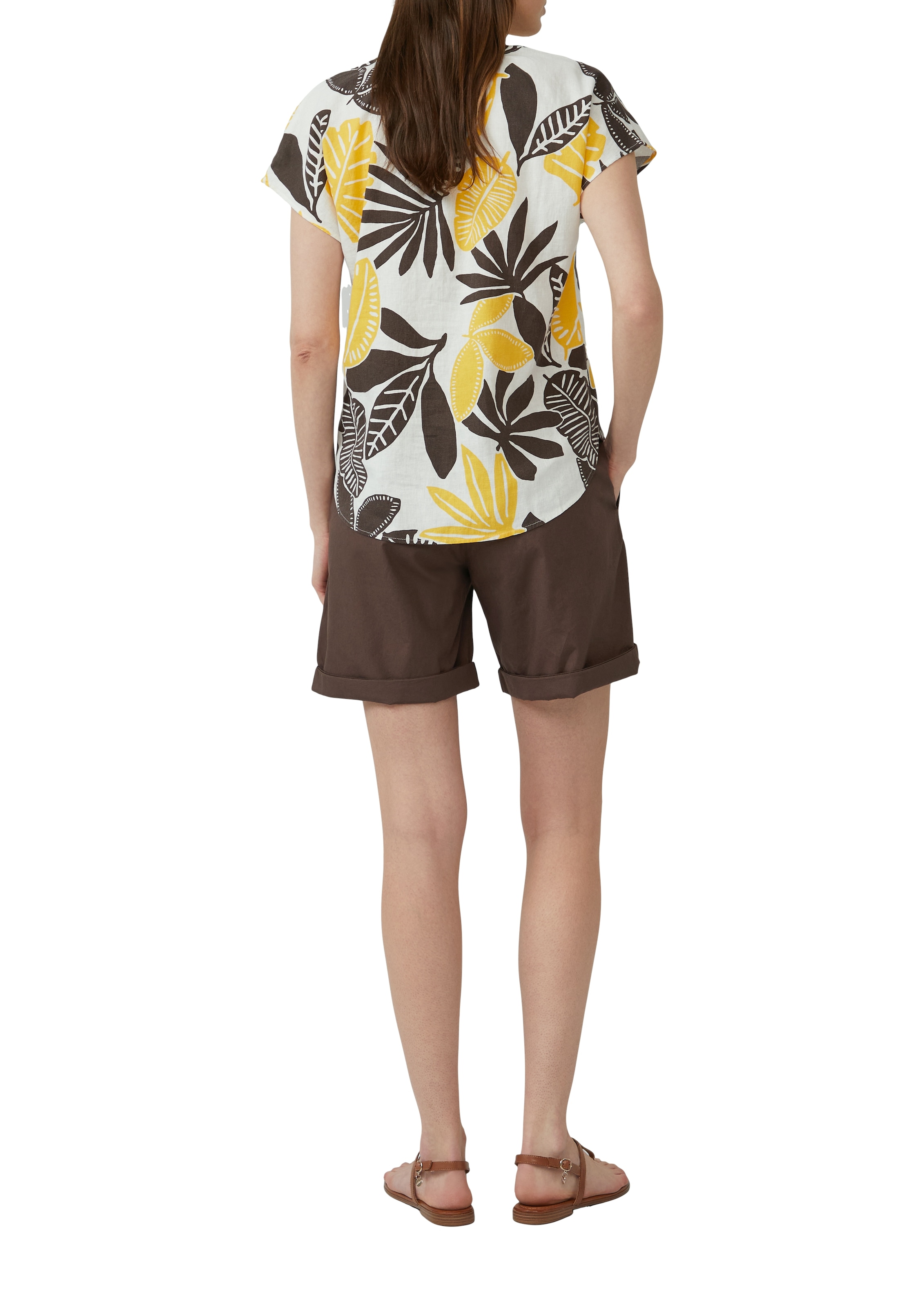 s.Oliver Kurzarmbluse, mit All-Over Print