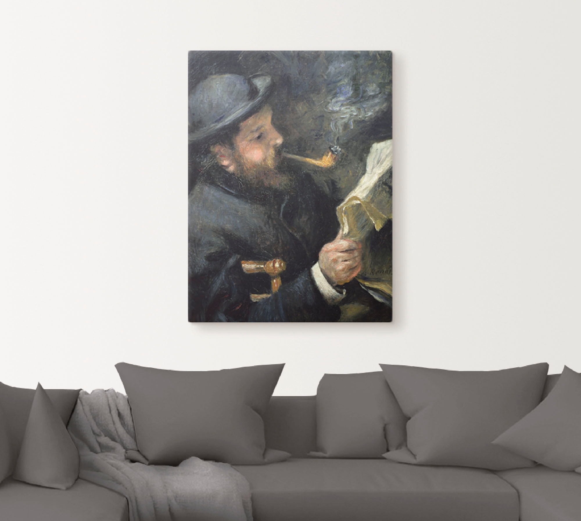 Artland Wandbild "Bildnis Claude Monet mit Pfeife", Mann, (1 St.), als Lein günstig online kaufen