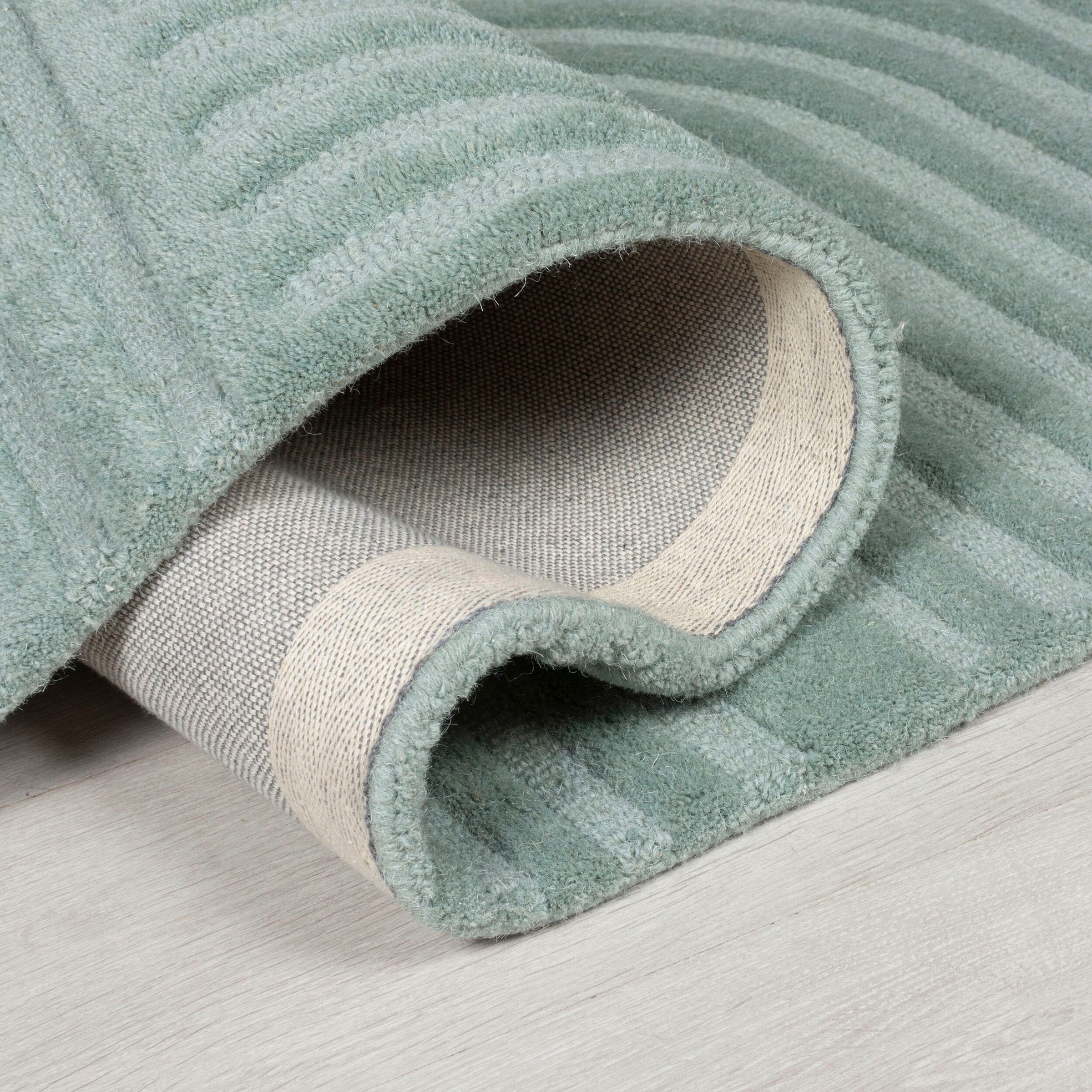 FLAIR RUGS Wollteppich »Zen Garden«, 10 mm Höhe, 100% Wolle, Hoch-Tief-Effekt, auch als Läufer und in Rund erhältlich