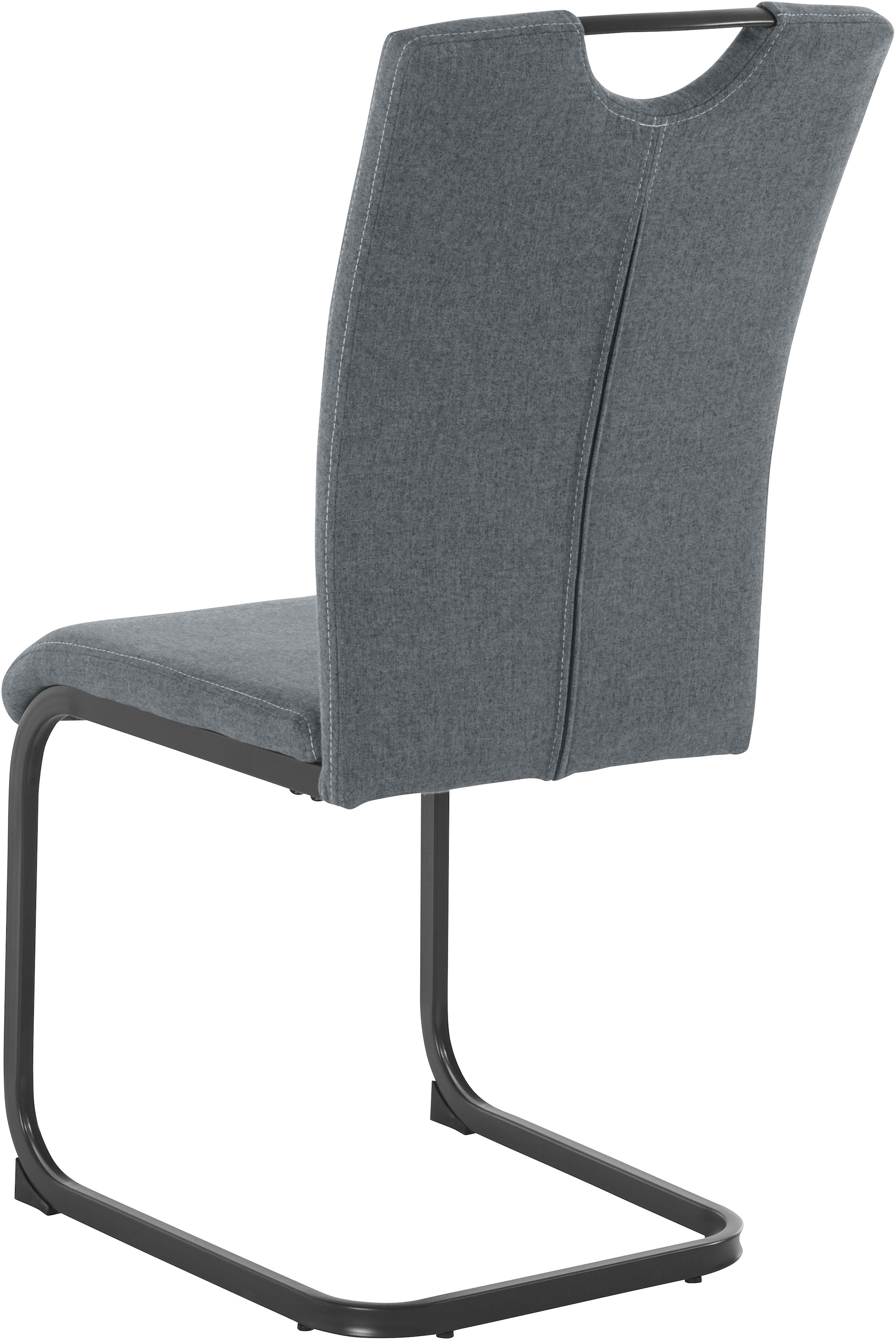Homexperts Esszimmerstuhl »Viva«, (Set), 2 St., Webstoff, (2 oder 4 Stück), Bezug in Webstoff, Metallgestell in anthrazit