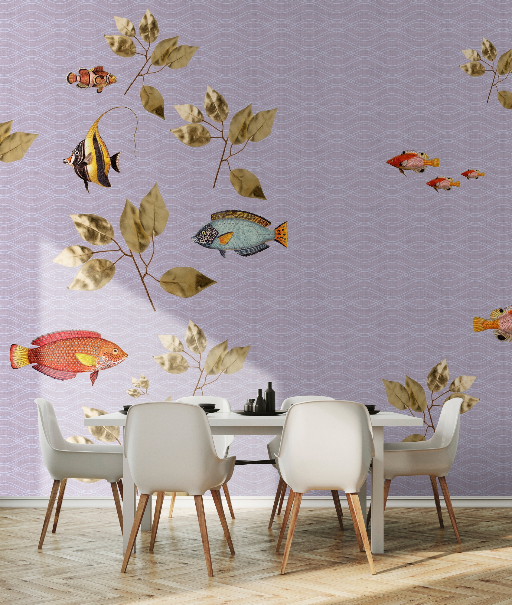 living walls Fototapete »Walls by Patel Brilliant Fish 2«, Vlies, Wand, Sch günstig online kaufen