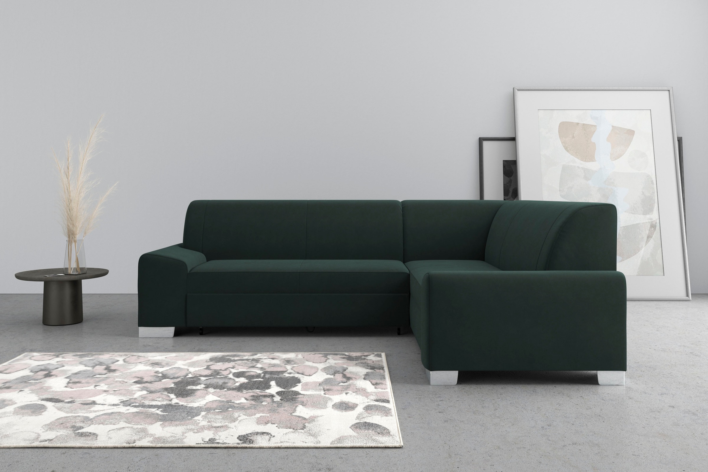 DOMO collection Ecksofa »Anzio in kubischer Formensprache, flache Armlehnen günstig online kaufen