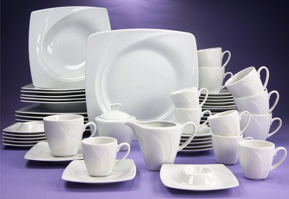 Beliebteste bevorzugte Behandlung CreaTable Kombiservice »Geschirr-Set Celebration«, (50 Personen), Set, bestellen 50 Personen weiß, Tafelservice Geometrie, und im außergewöhnliche 6 für 6 Kaffeeservice Rechnung Teile, Service, auf für tlg