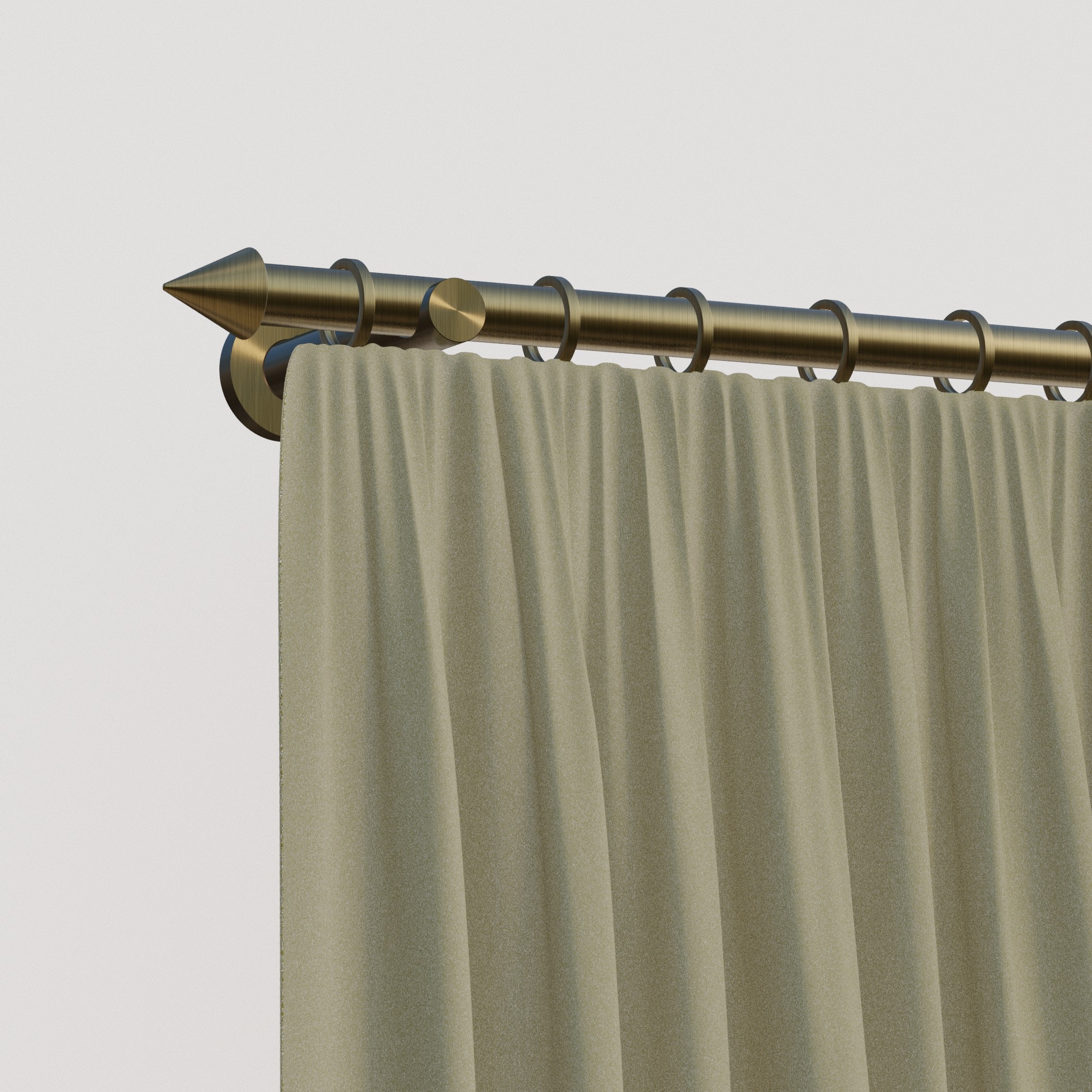 indeko Gardinenstange »Calais« Ø 16 mm 1 läufig-läufig Wunschmaßlänge Komplett-Set inkl. Ringen, Faltenlegehaken und Montagematerial