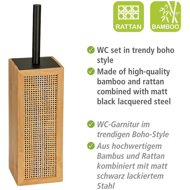 WENKO WC-Garnitur »Allegre«, aus Bambus-Stahl, aus Bambus und Rattan online  kaufen