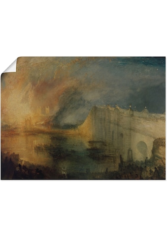 Kunstdruck »Der Brand des Parlamentsgebäudes.«, Brücken, (1 St.)
