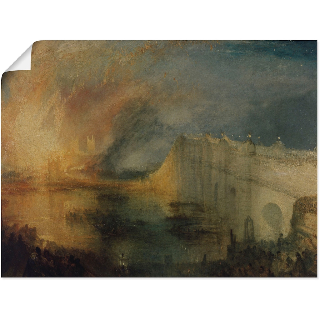 Artland Kunstdruck »Der Brand des Parlamentsgebäudes.«, Brücken, (1 St.)