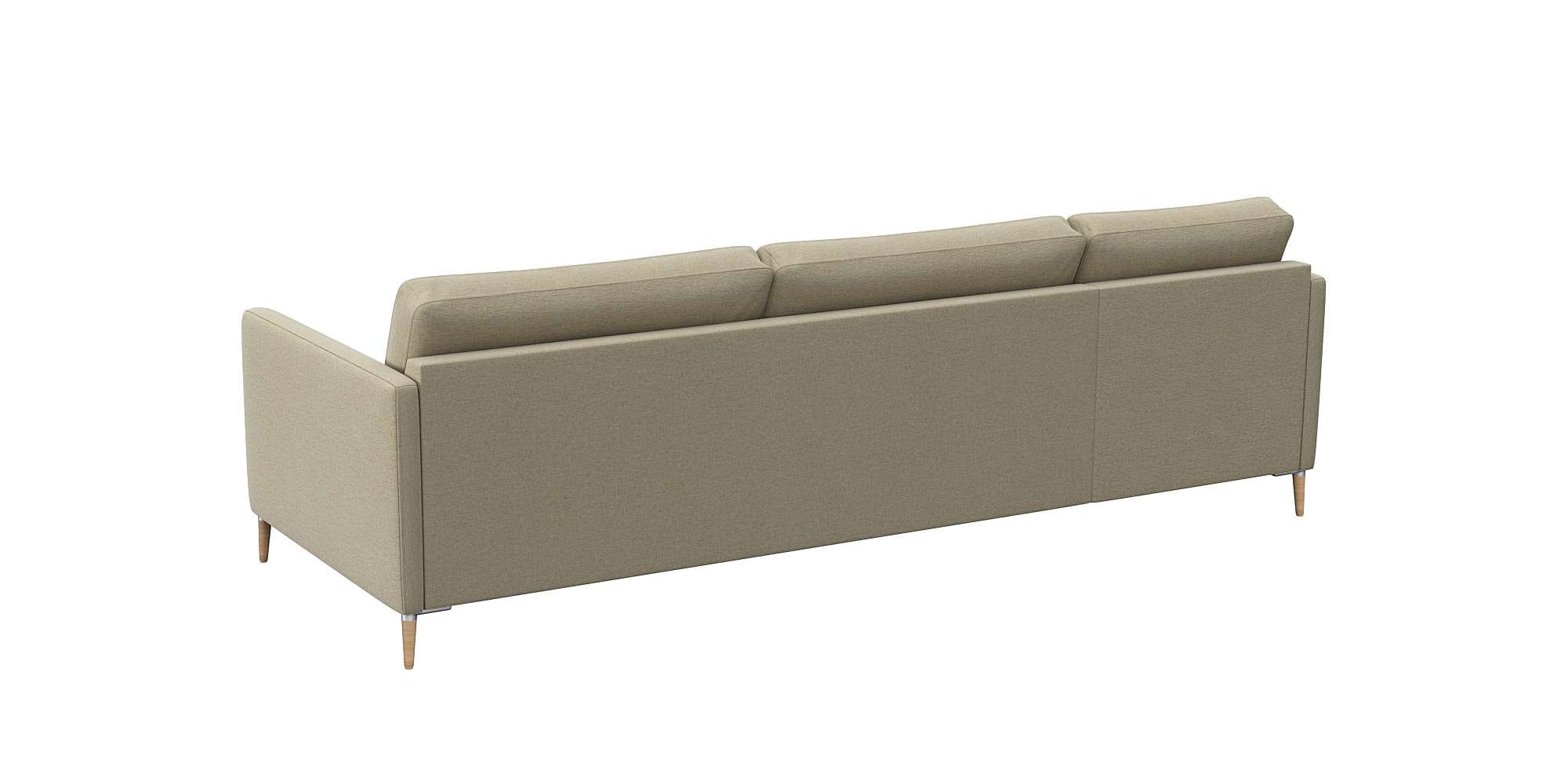 FLEXLUX Ecksofa »Fiore, super Sitzkomfort durch Kaltschaum im Sitz, L-Form«, schmale Armlehnen, Füße Alu+ Eiche