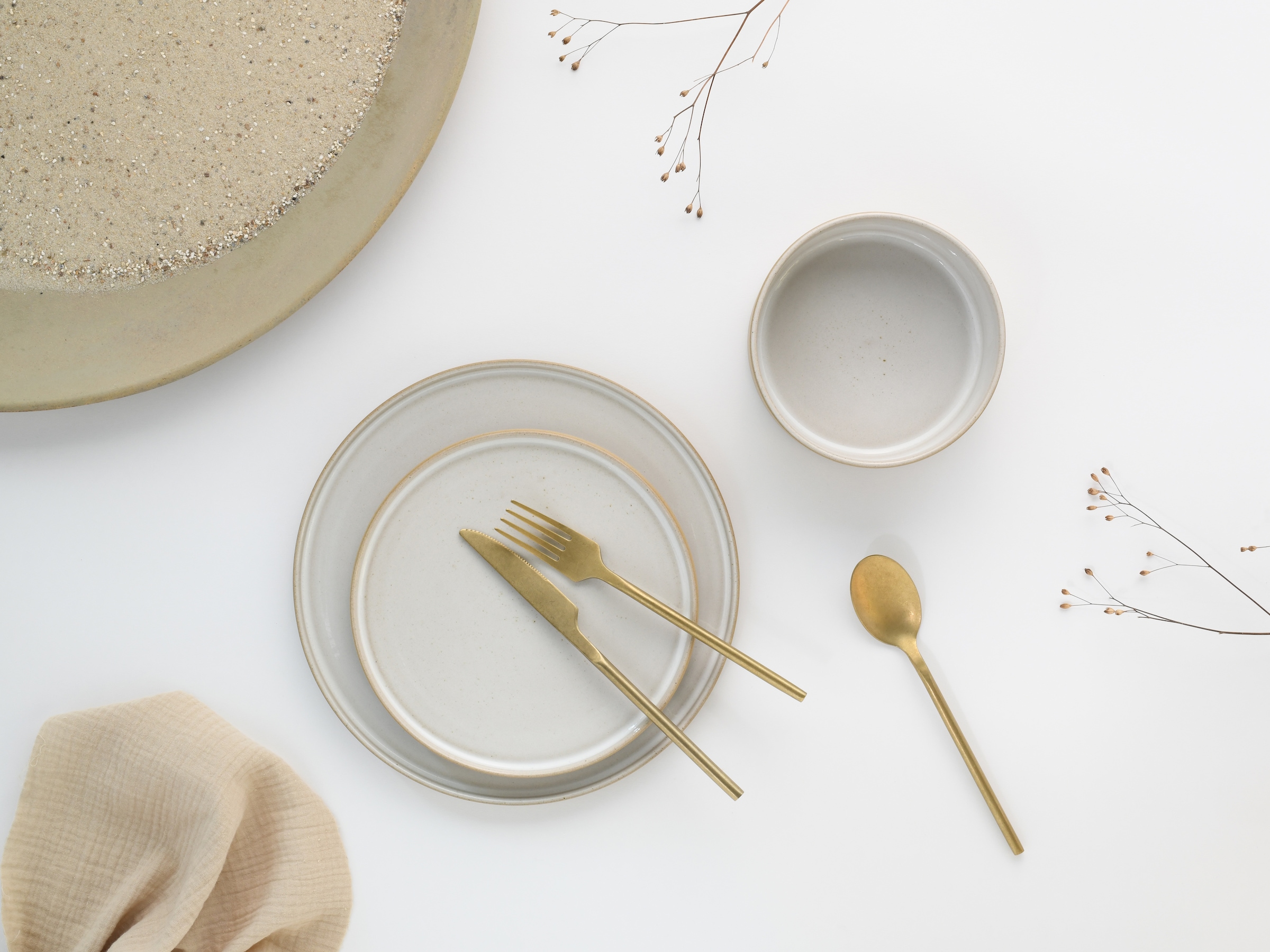 CreaTable Speiseteller »Futuro«, (Set, 4 St.), Teller Set für 4 Personen, Ø 26 cm, Steinzeug