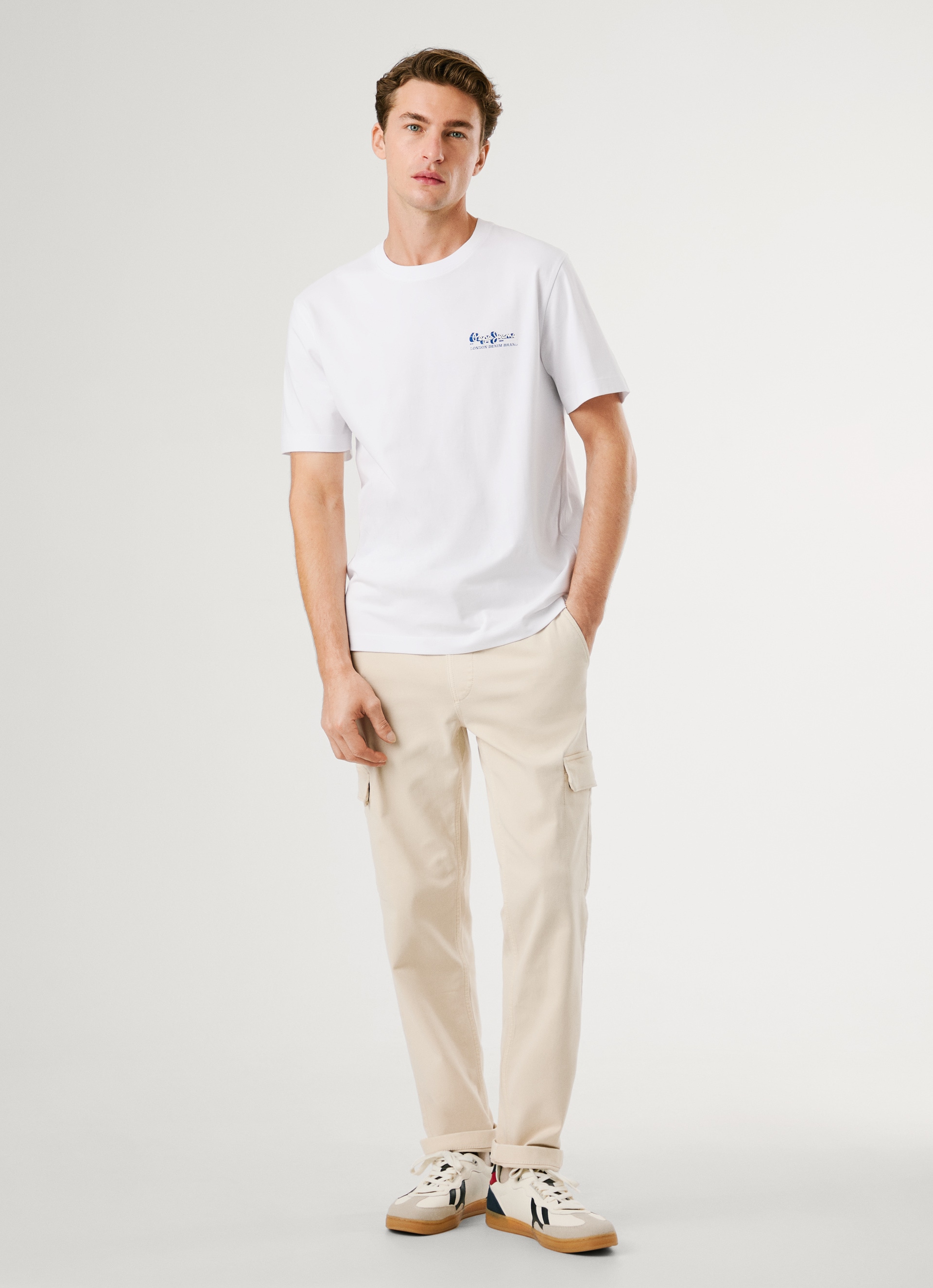 Pepe Jeans T-Shirt »MILON TEE« mit geripptem Rundhals