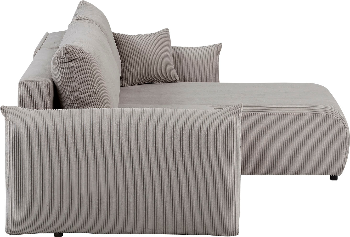 INOSIGN Ecksofa »MAVAS Schlafsofa mit Bettkasten, L-Form,«, ca.257/127cm (Liegefläche 212/145 cm), Cord, Chenille, Struktur