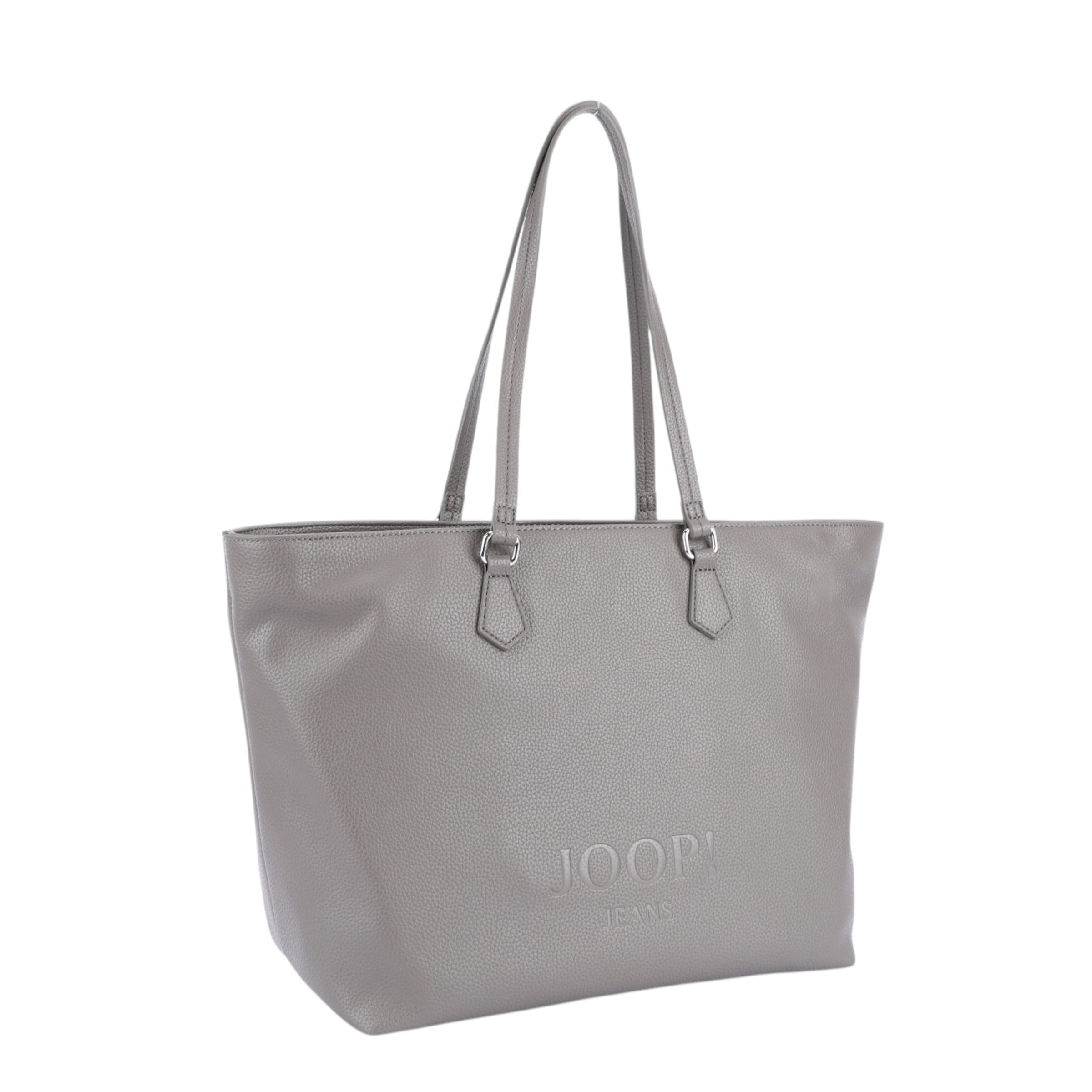 Joop Jeans Damen Shopper »lettera 1.0 shopper lhz« Hobo Schultertasche Henkeltasche Tasche Damen grau