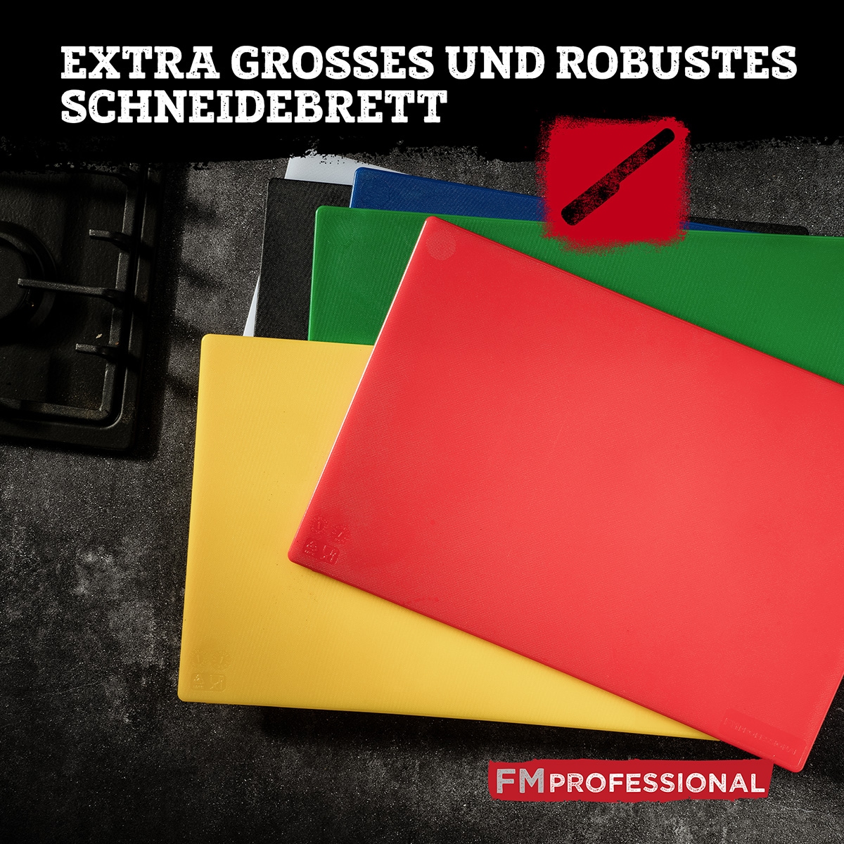 FMprofessional Schneidebrett »extra großes Brett aus Kunststoff« Profi Gastro Schneidebretter – spülmaschinenfest, ca. 45 x 30 cm