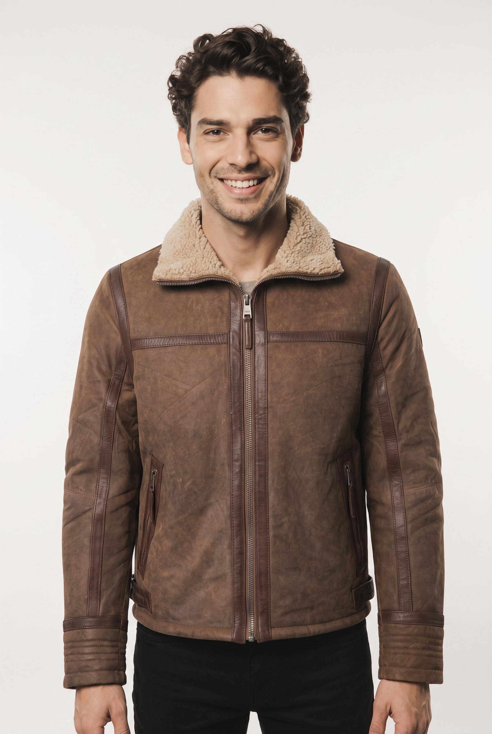 Mauritius Lederjacke »MMArcticon« mit Umlegekragen, Regular Fit