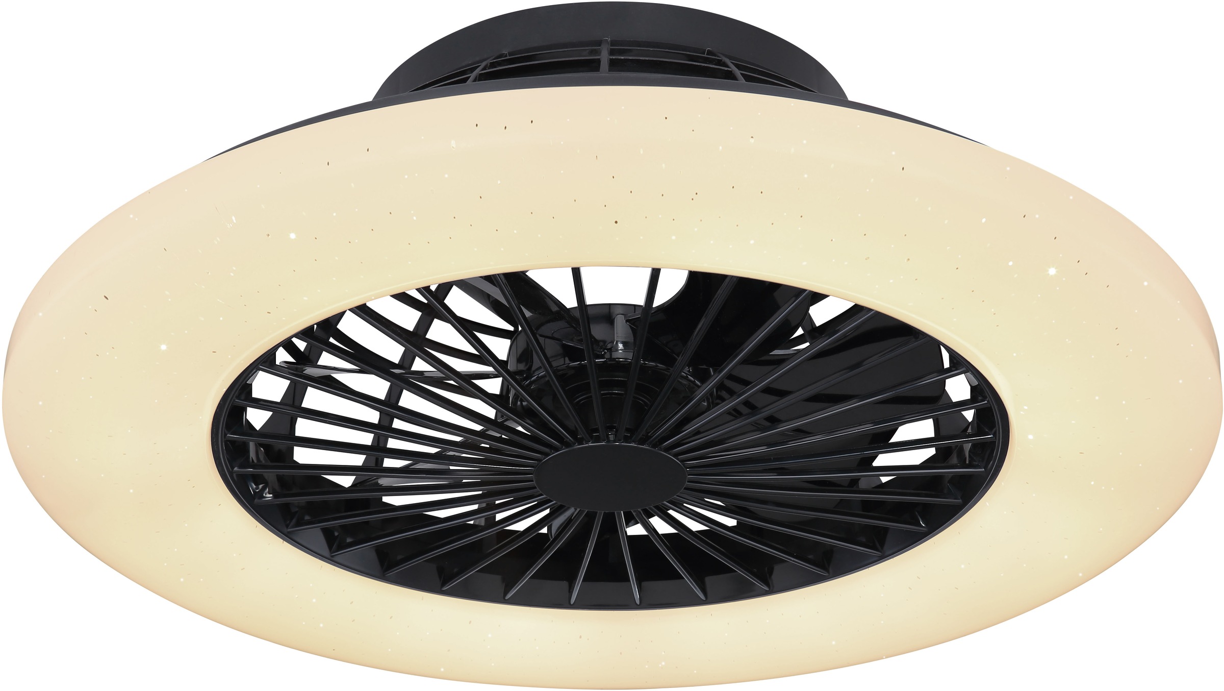 GLOBO LIGHTING Deckenleuchte »TRAVO«, Leuchtmittel LED-Modul | LED fest integriert, Ventilator/ Küche / Wohnbereich / Schlafzimmer /schwarz / Flügel innen