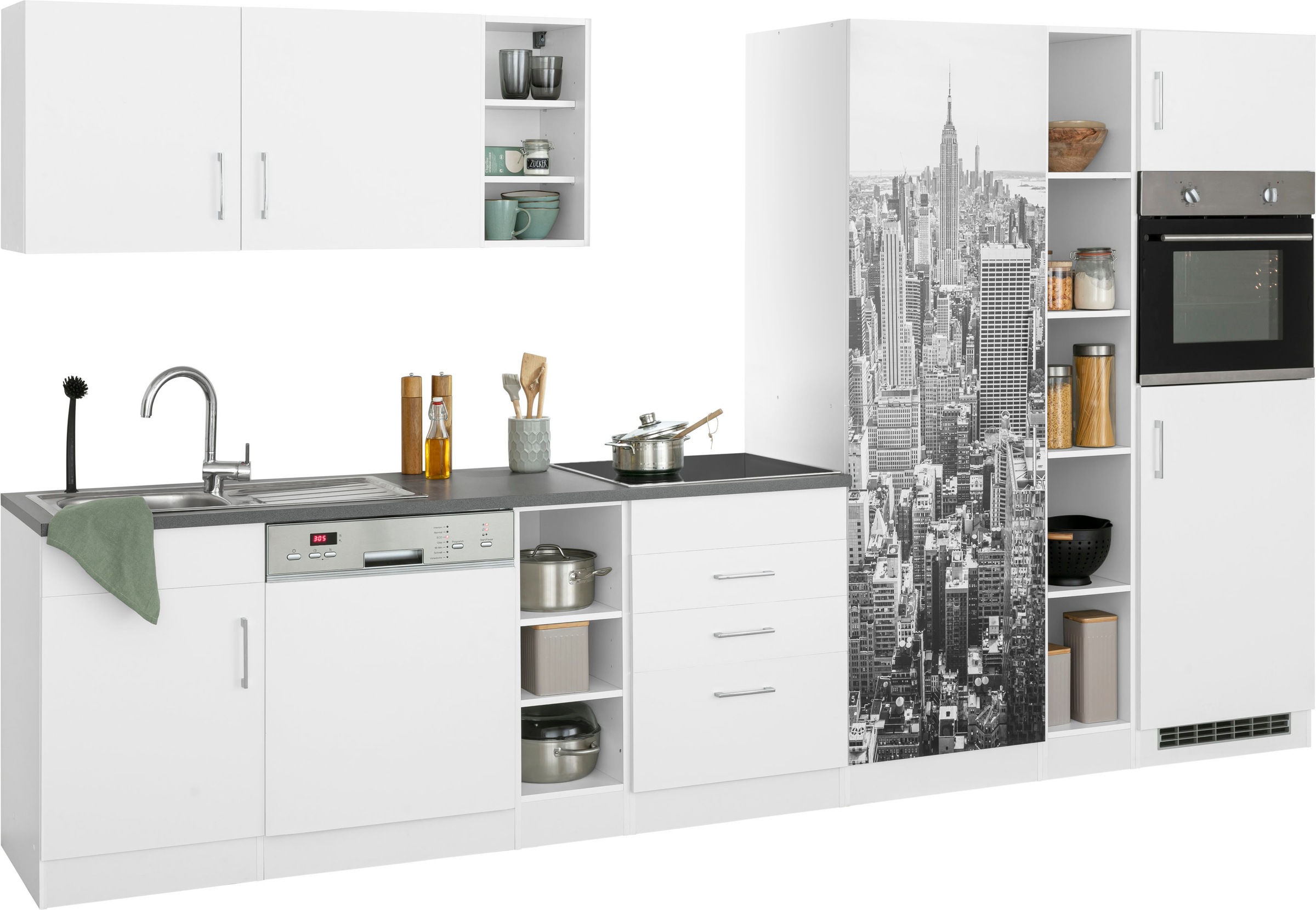 KOCHSTATION Küchenzeile »KS-Paris – Küchen mit einzigartigen Fotomotiven au günstig online kaufen