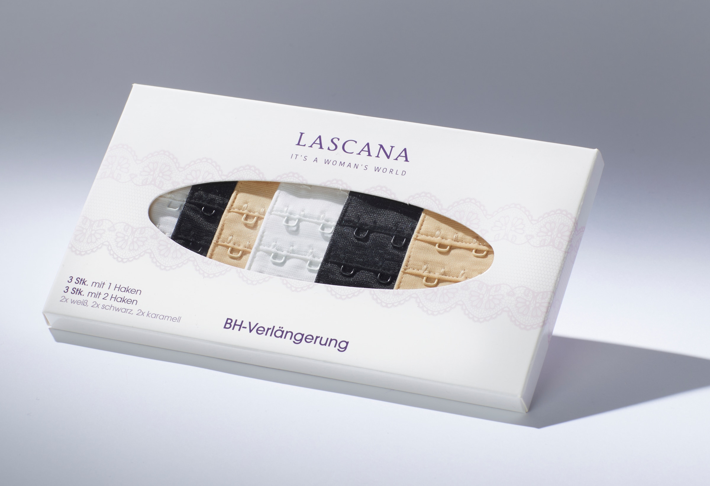 LASCANA BH-Verlängerung, (6 St.), für 1- und 2-Haken-Verschlüsse