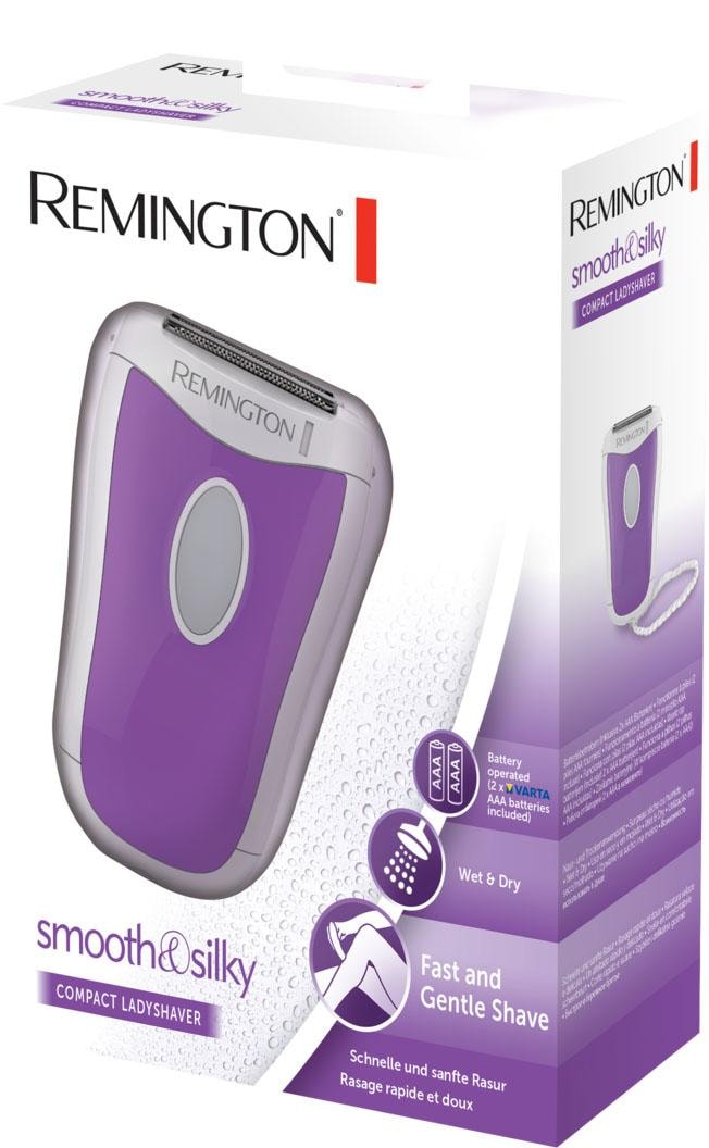 Remington Elektrorasierer »Compact smooth&silky WSF4810« für Nass-und Trockenanwendung, batteriebetrieben