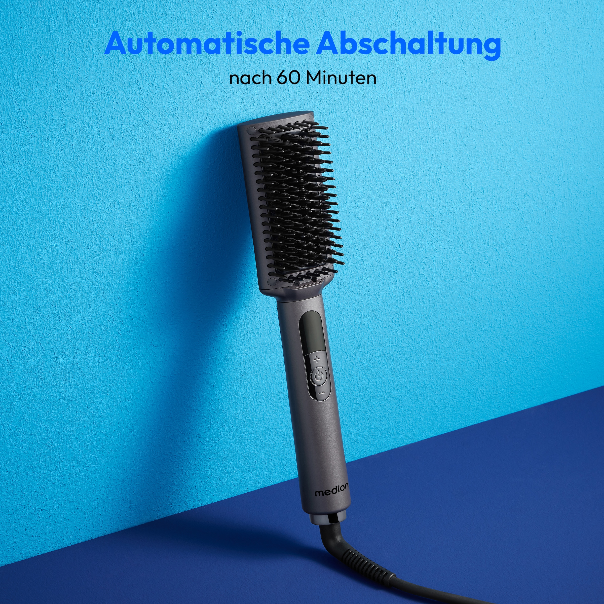 Medion® Glätteisen »Haarglättbürste HB1 (MD19859)«, Keramik-Turmalin, Keramik/Turmalin beschichtete Borsten, Ionen-Technologie