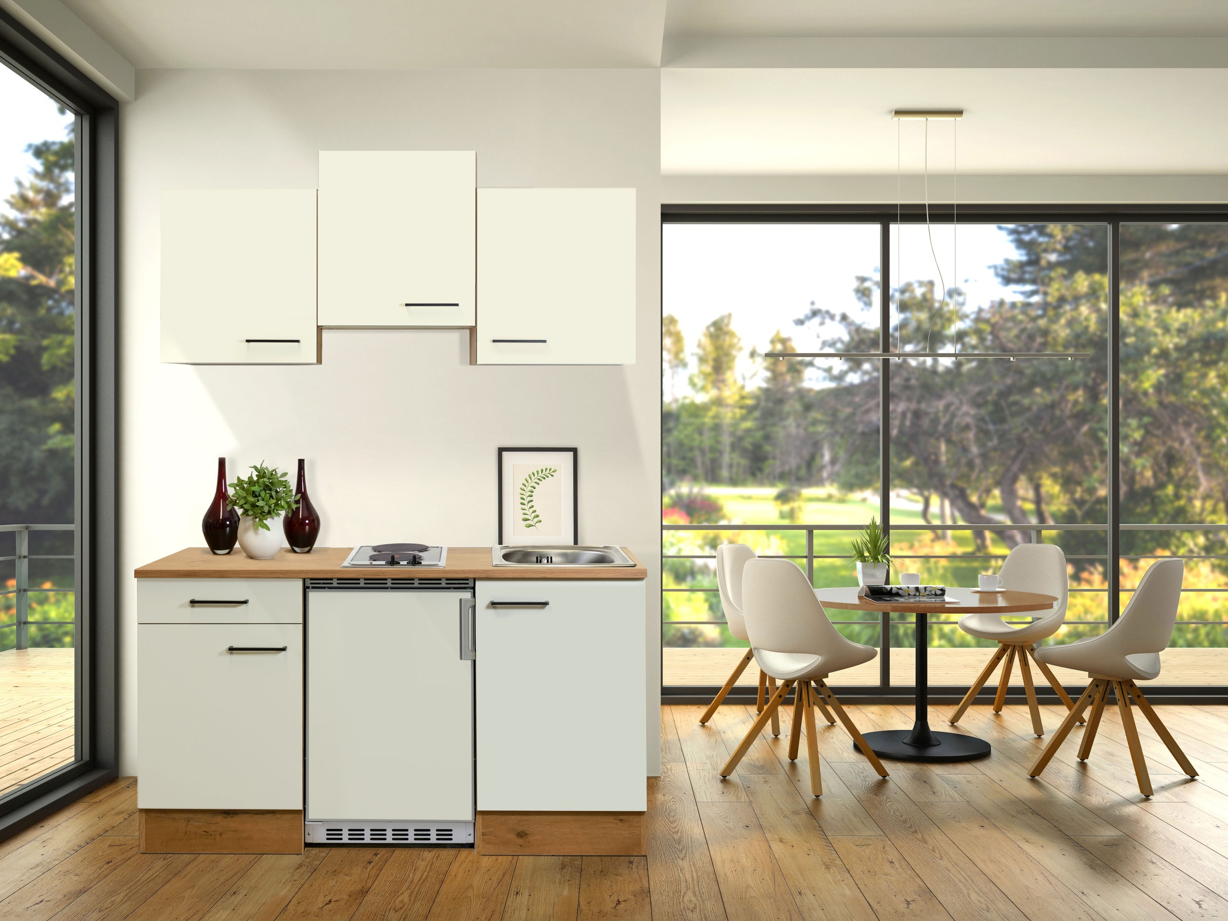 Flex-Well Küchenzeile »Vintea«, mit E-Geräten, Breite 150, 5 cm
