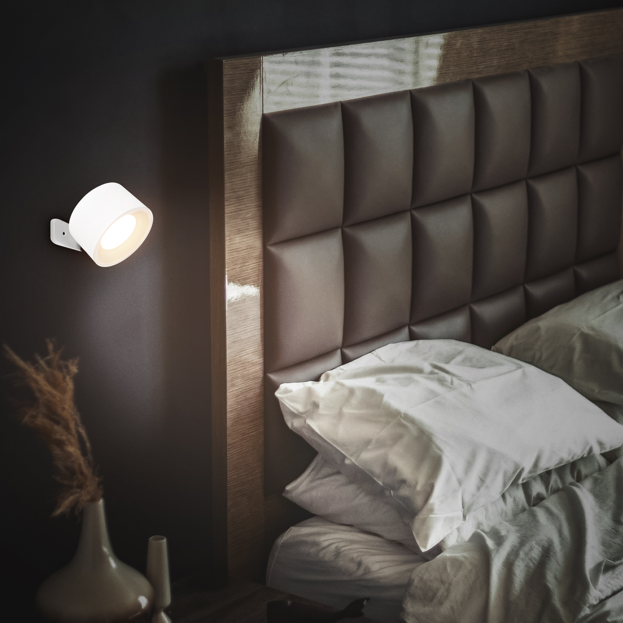 B.K.Licht LED Wandleuchte »BKL1596 Magnetische Akku Wandlampe, 3-Stufen Dimmer, mit USB-C«, 1 flammig, Leuchtmittel LED-Modul | LED fest integriert, CCT-Funktion, 150Lm, 2W, 14h Leuchtdauer, 4,5 x 8 x 9,5 cm, Weiß